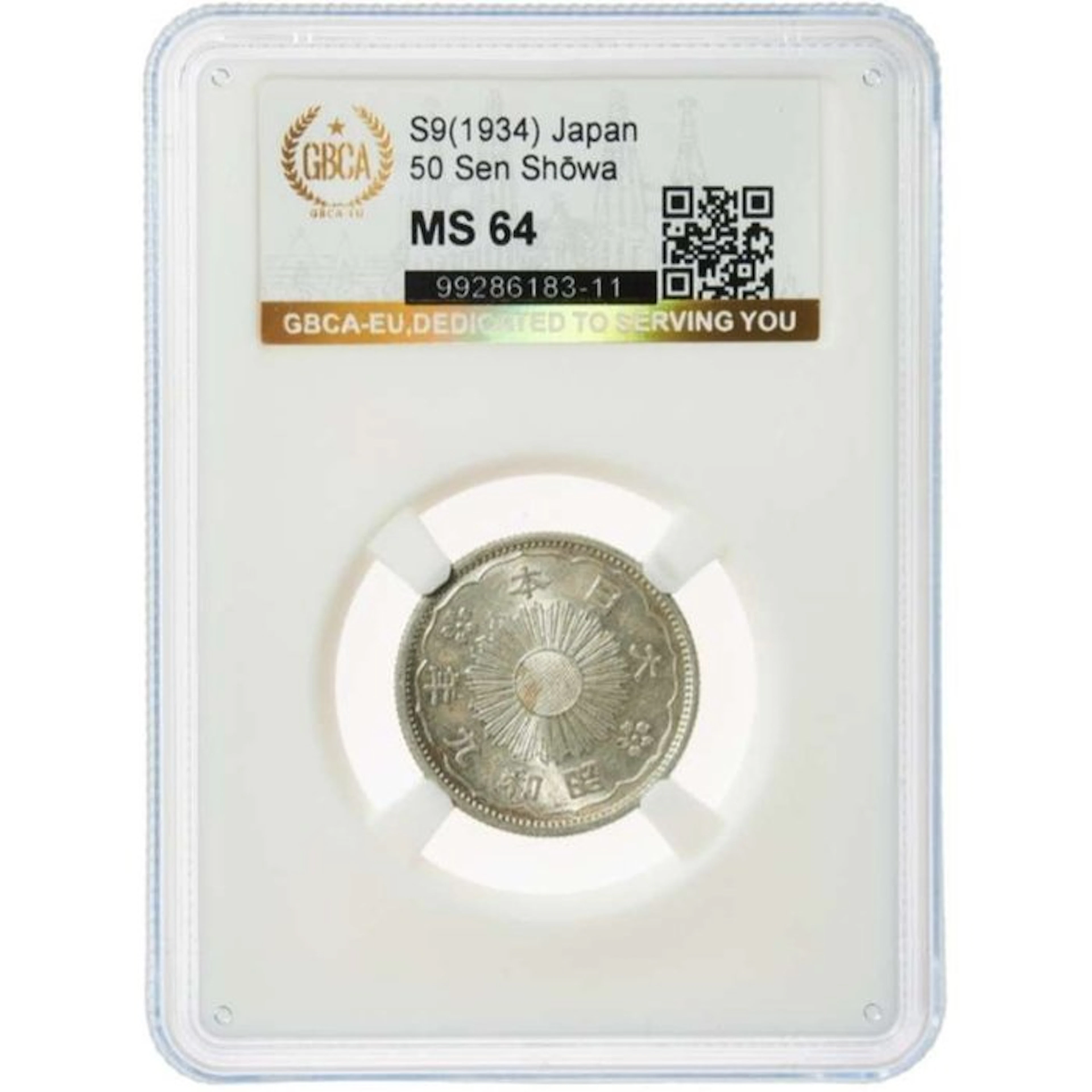 Japan. Shōwa. 50 Sen Japan mint, 1934. GBCA EU - MS 64 (No reserve price)