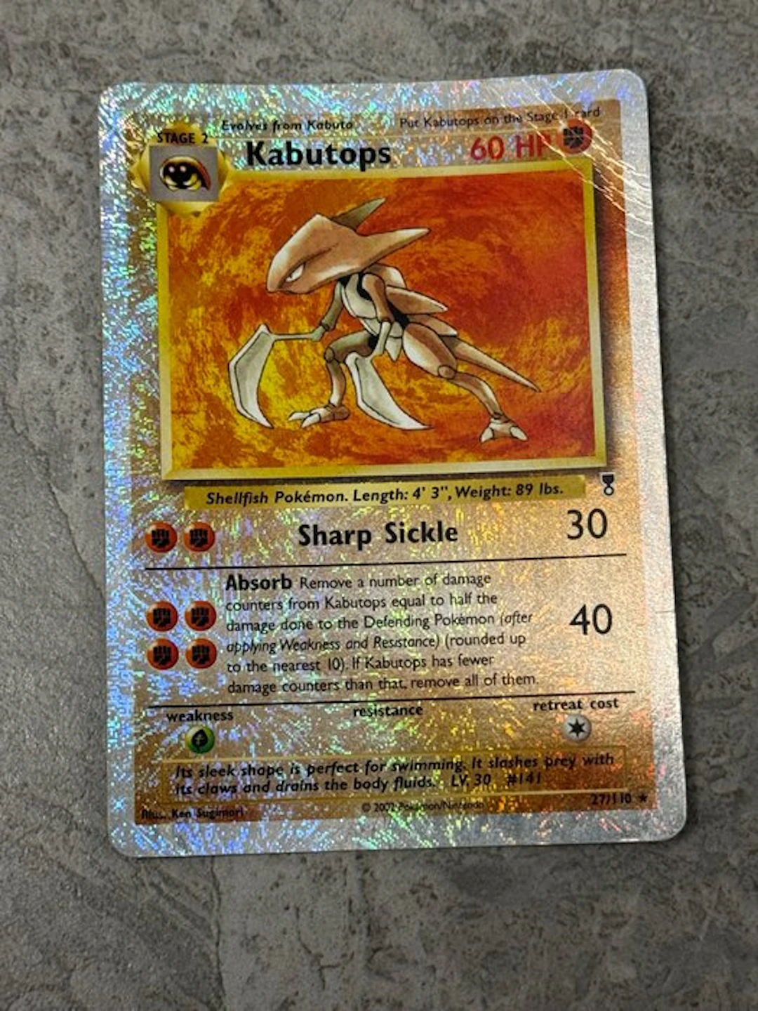Pokémon - 1 Card - Kabutops 27/110 Foil