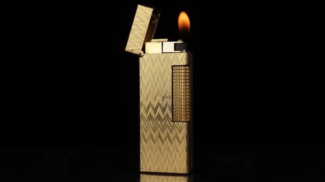 Dunhill - Chevron Pattern Rollagas Lighter - No reserve...