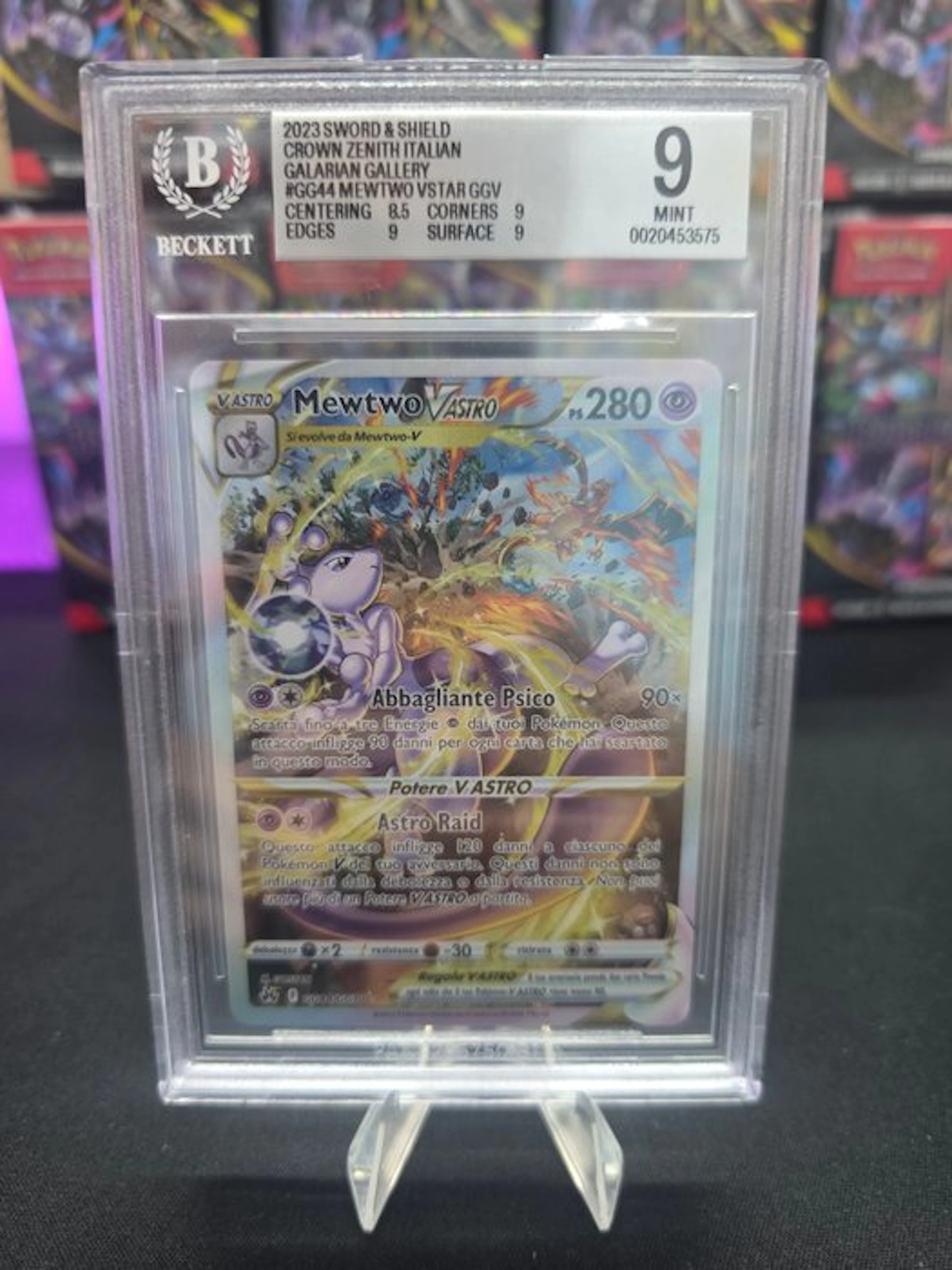 Pokémon - 1 Graded card - Mewtwo GG44 Full art - Beckett...