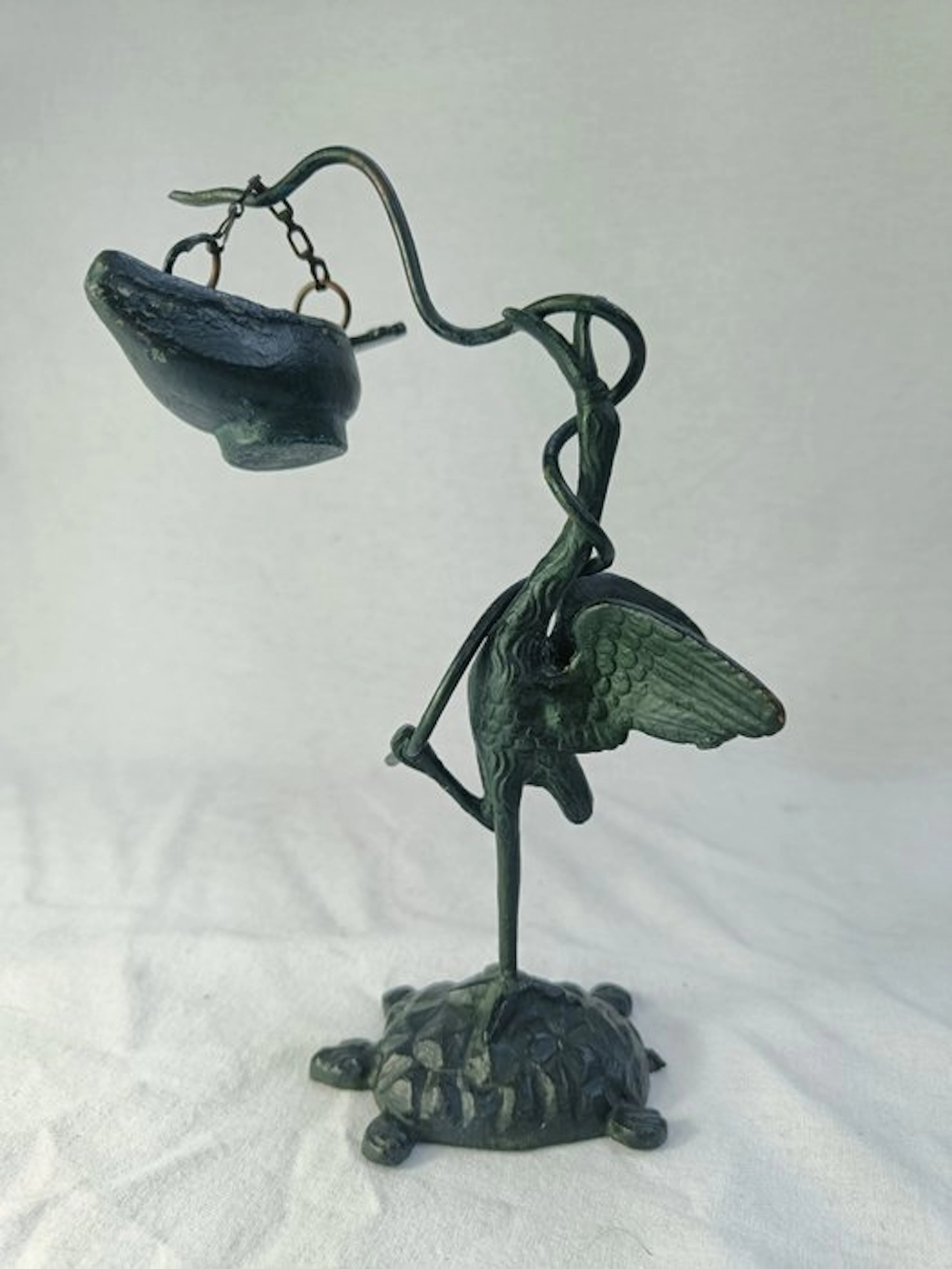 Candleholder - Bronze - old bronze lamp - Pompeii