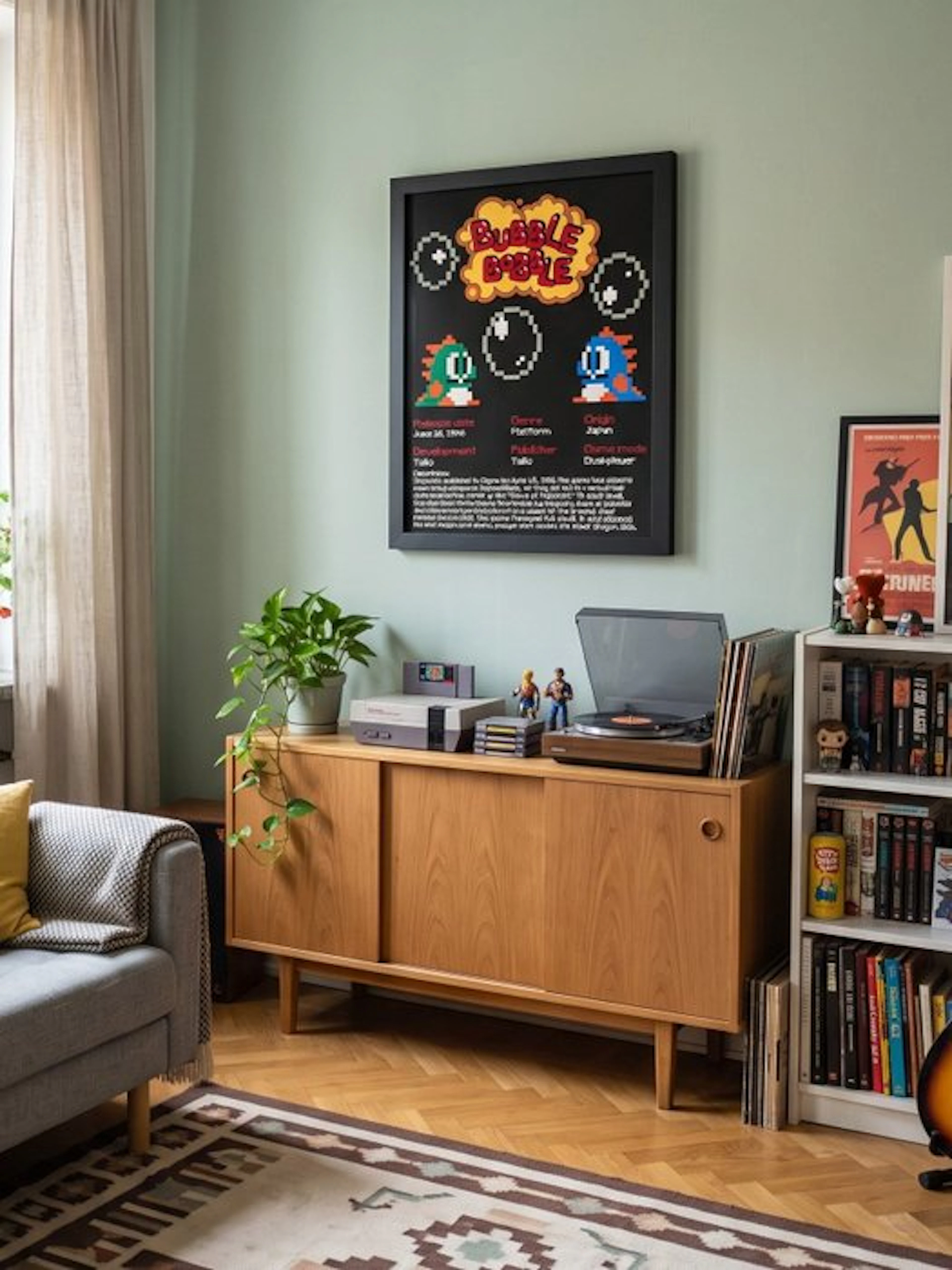 Taito - Quadro decorativo 3D - Bubble Bobble - Video game