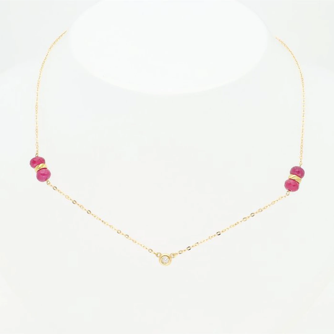 Necklace - 18 kt. Yellow gold Diamond (Natural)