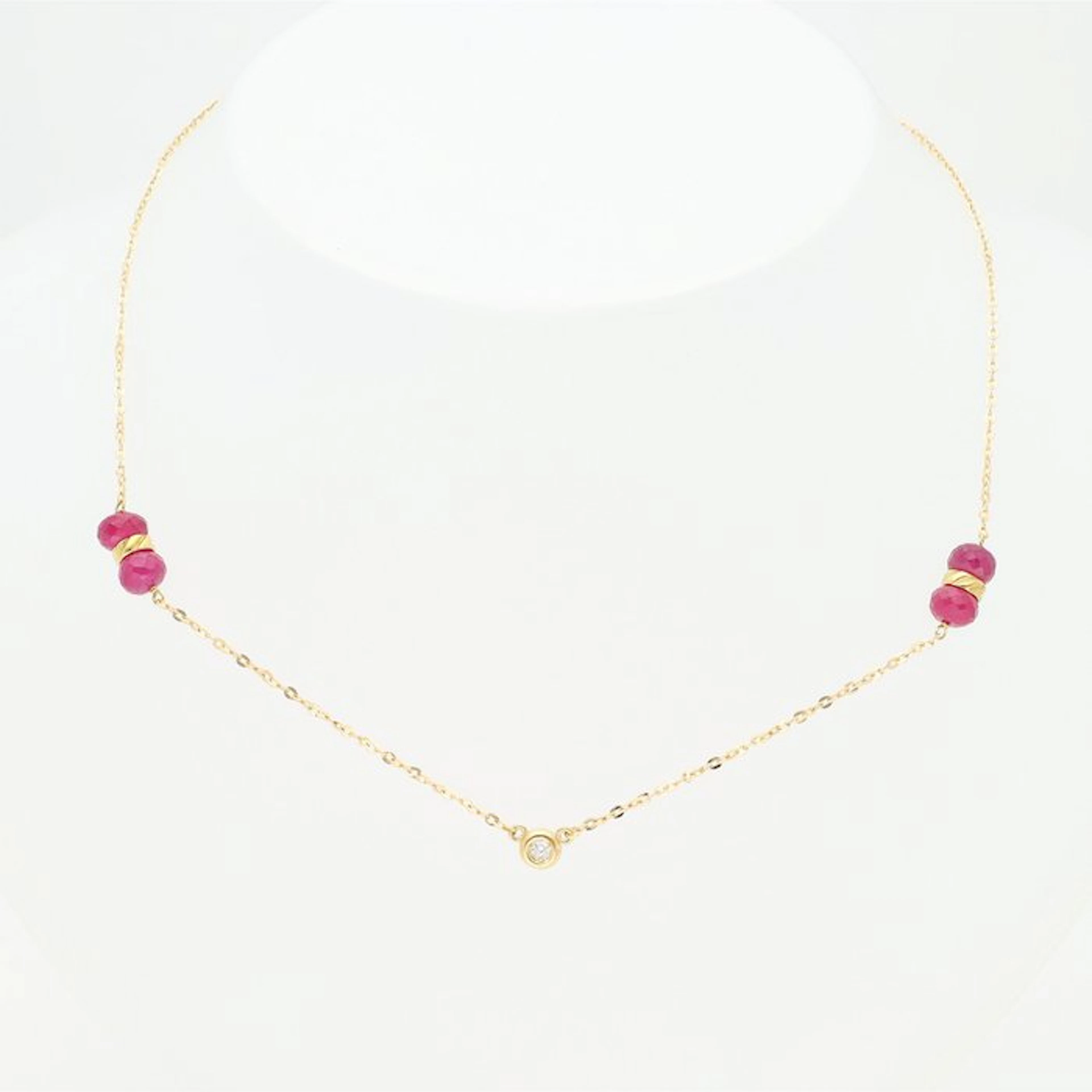 Necklace - 18 kt. Yellow gold Diamond (Natural)