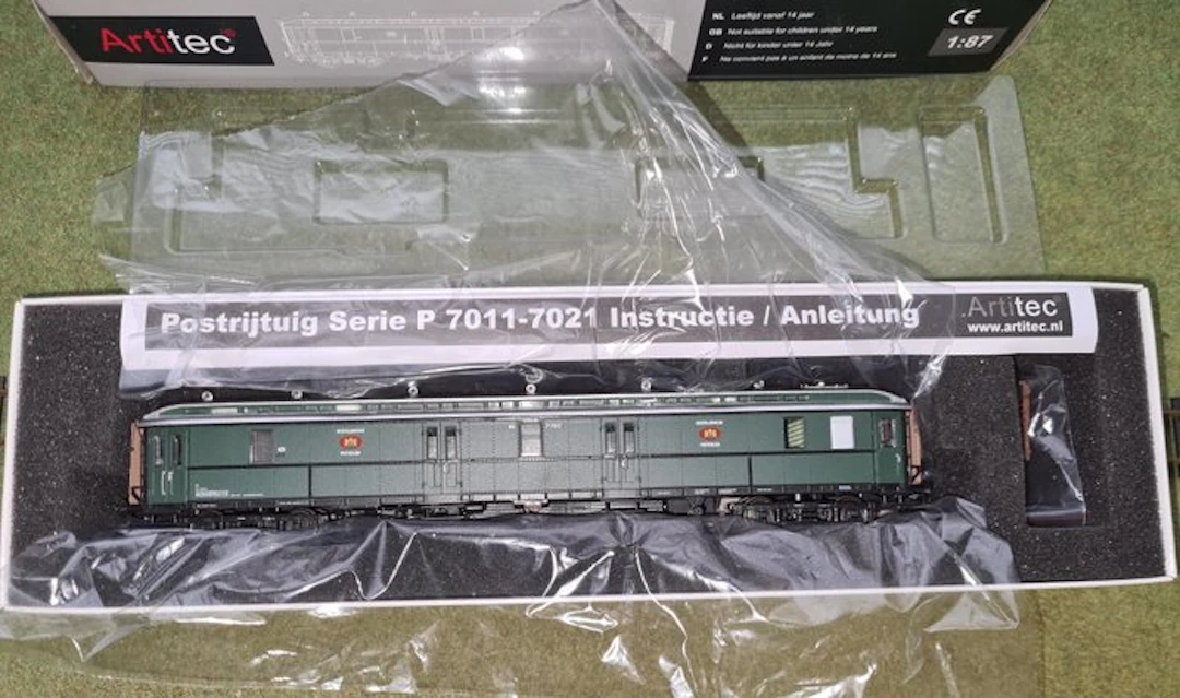 Artitec H0 - 20.295.01 - Model train passenger carriage (1) - Post wagon P 7012