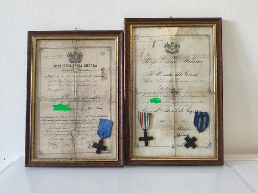 Italy - Army/Infantry - Military medal - World War I diplomas and medals