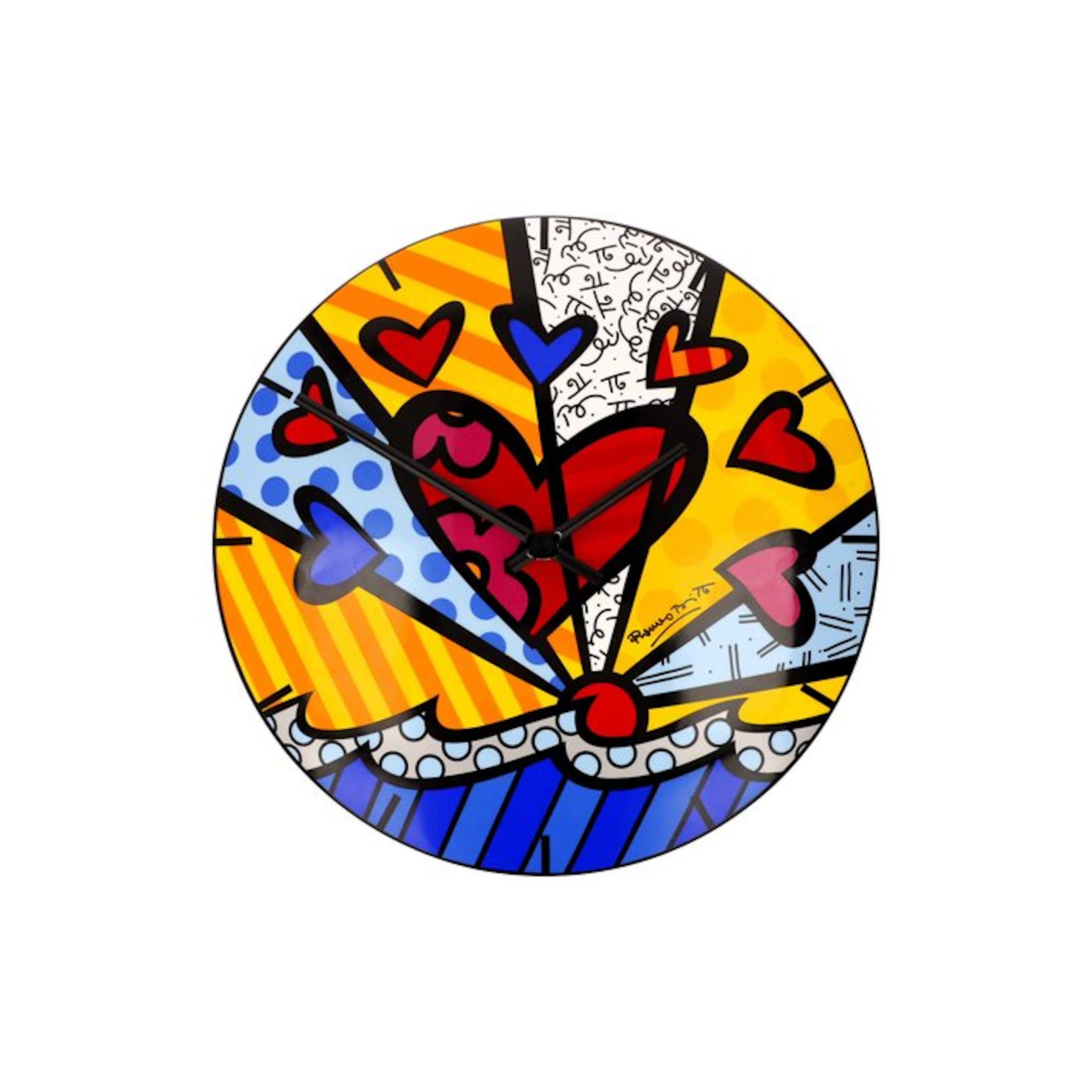 Romero Britto (1963) - A New Day, porcelain wall clock, sold out ($500)