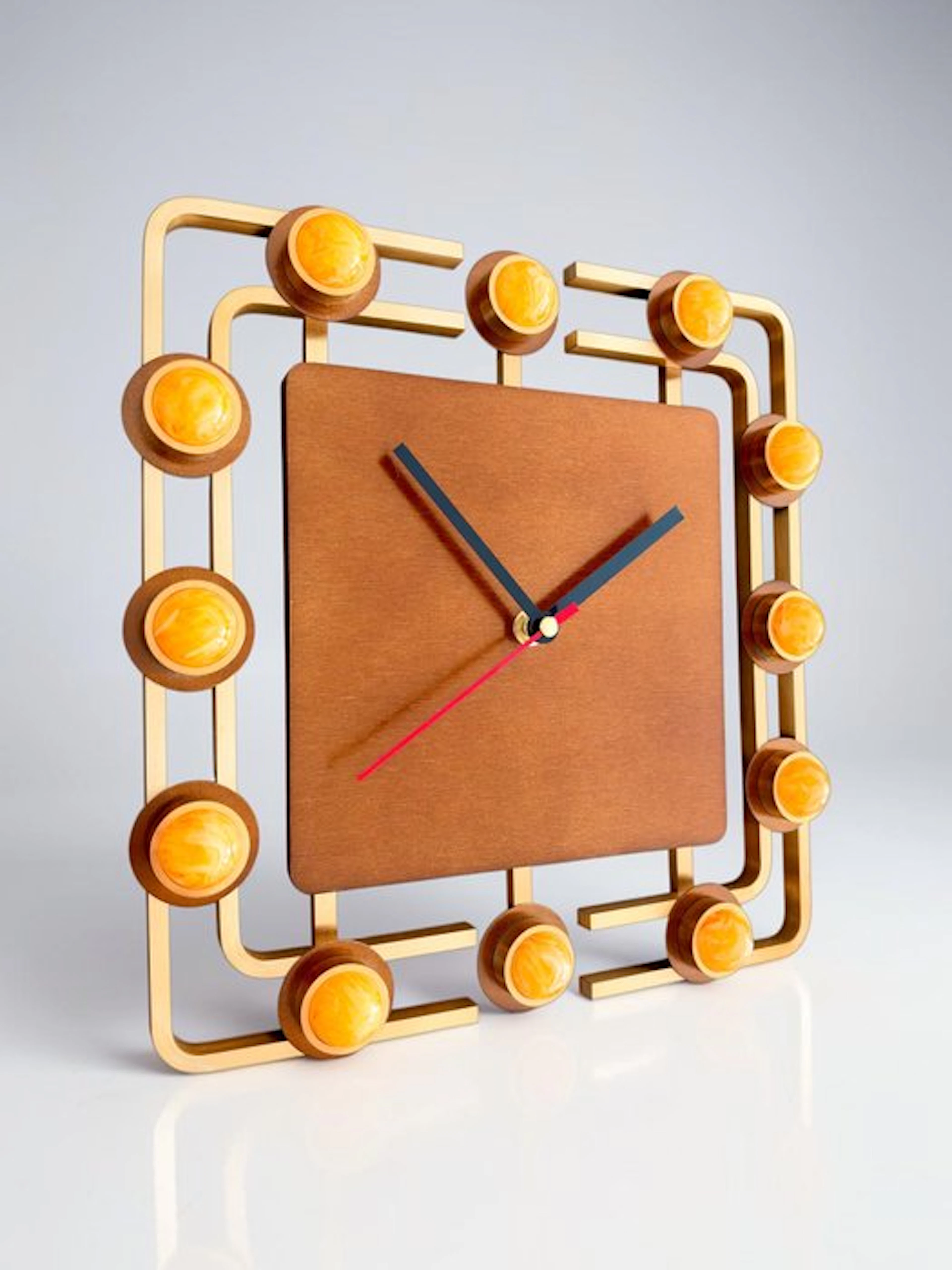 Wall clock - Juwelier Hörl Prototype - Mid-century modern Glass