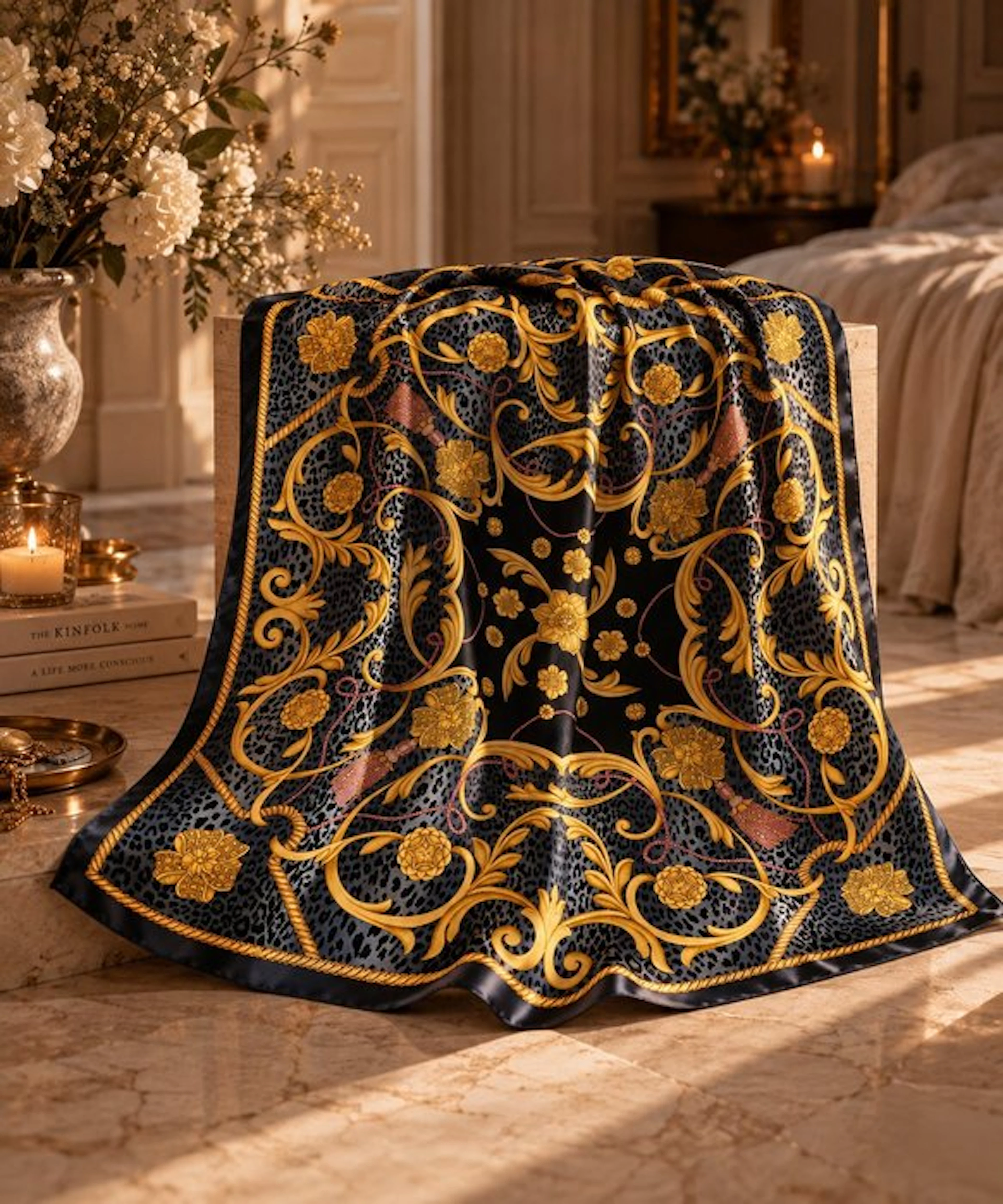 Lanvin - Barok Leopard & Tassel design - Scarf