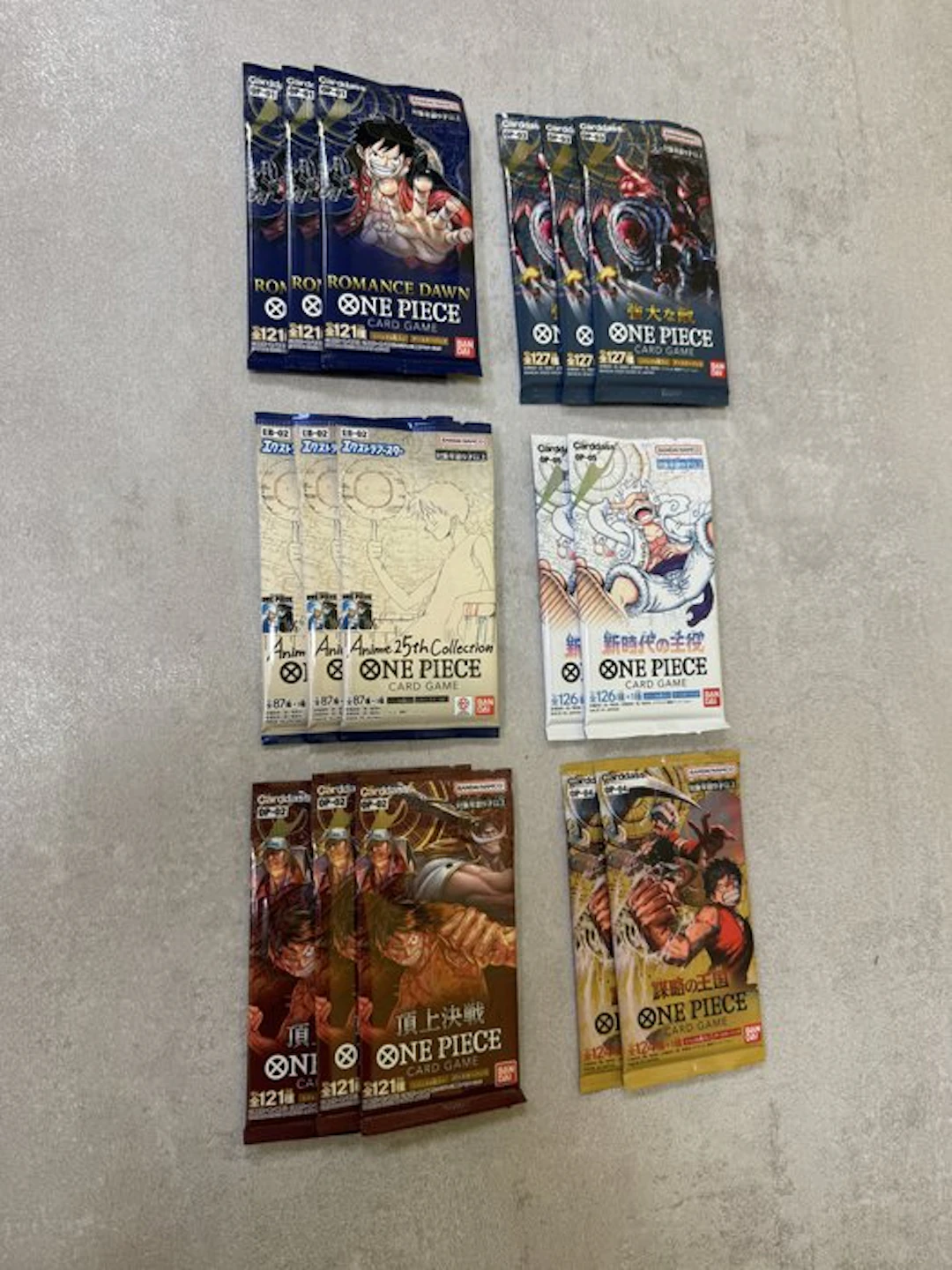 Bandai - 16 Booster pack - One Piece - OP01 OP02 OP03...
