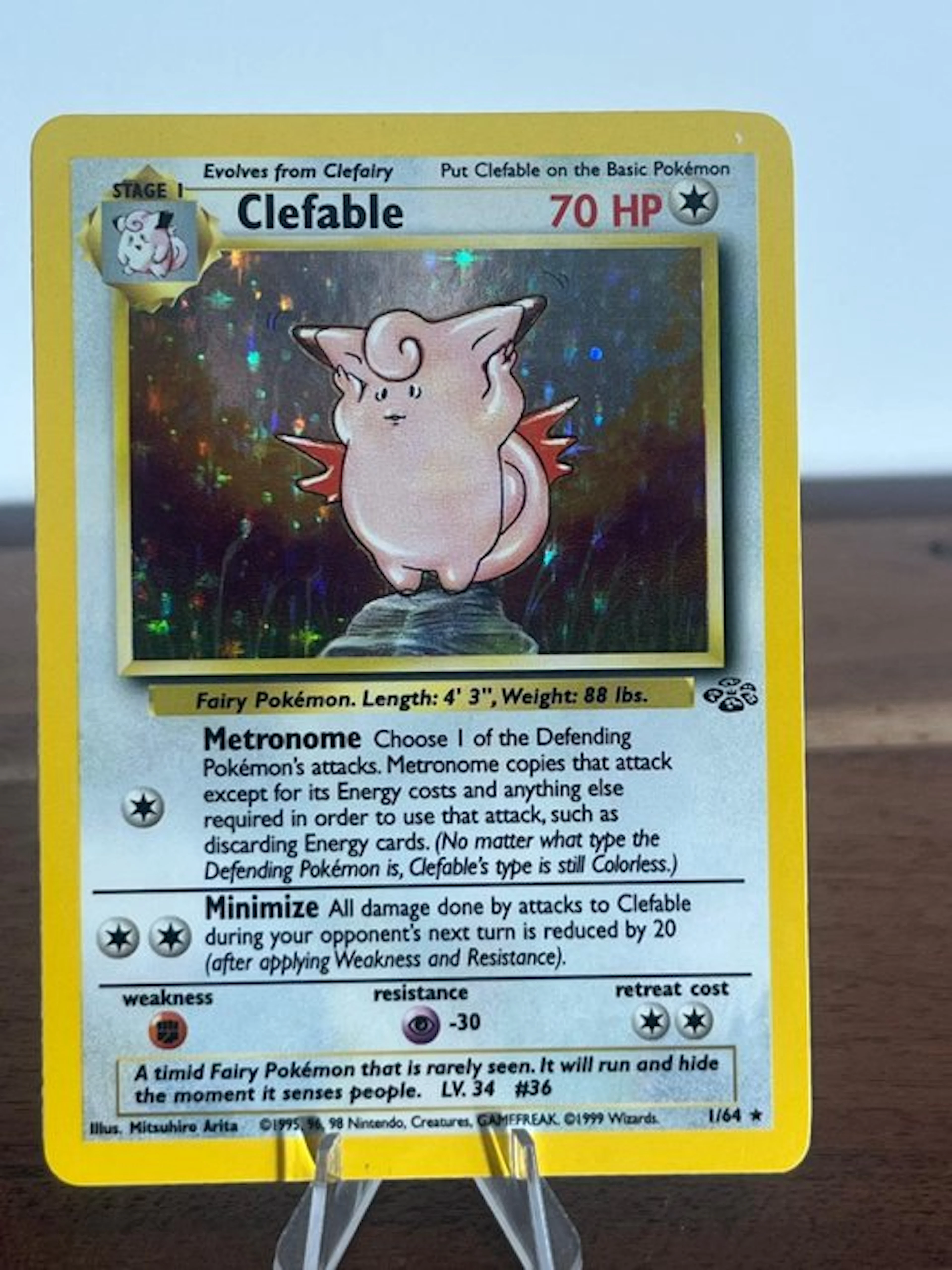 Pokémon - 1 Card - Clefable 1/64 Foil - WOTC - Jungle