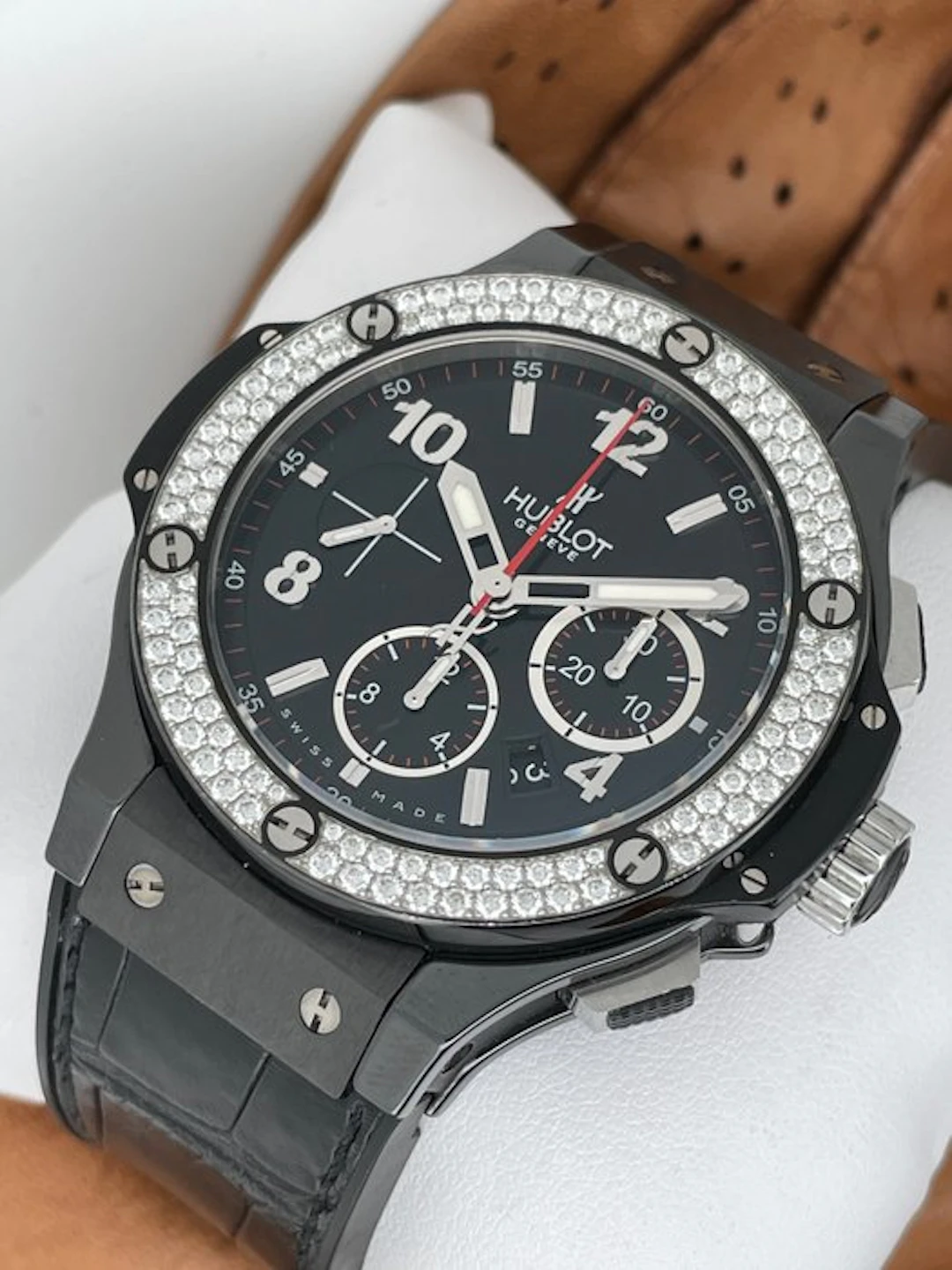 Hublot - Big Bang Black Magic Diamonds 44 Chronograph...