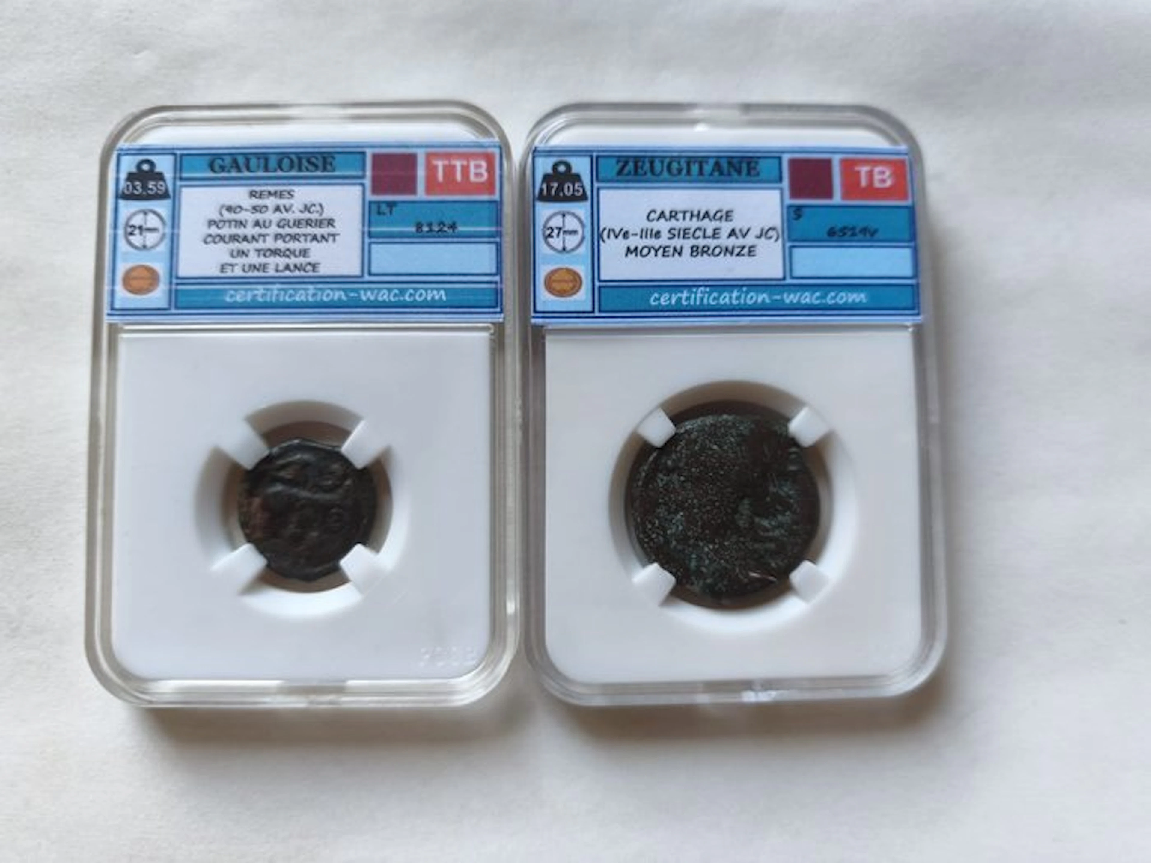 Antiquity Lote de 2 monedas Celt, Remes & Zeugitana (No reserve price)