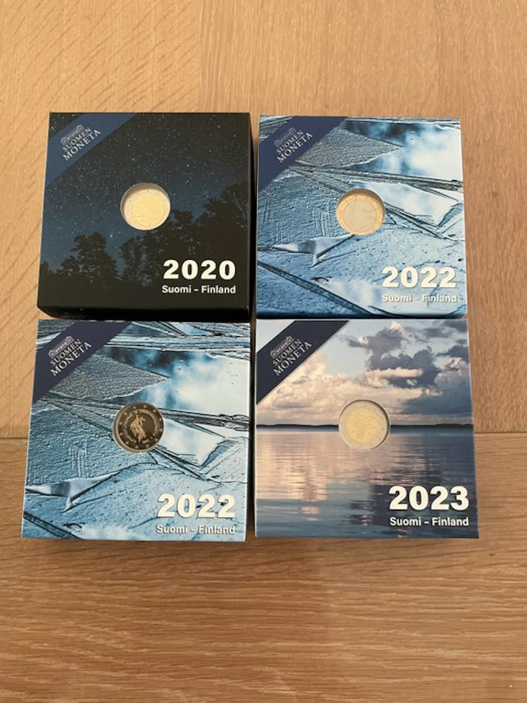 Finland. 2 Euro 2020/2023 (4 coins) Proof (No reserve price)
