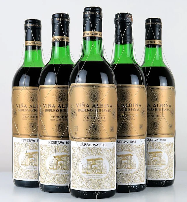 1981 Bodegas Riojanas, Viña Albina - Rioja Reserva - 5 Bottles (0.75L)
