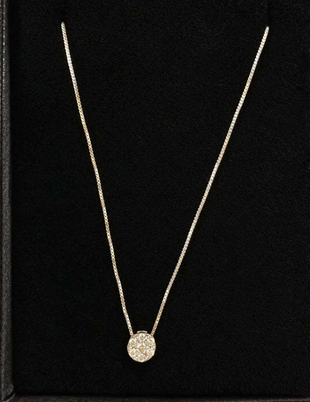 Necklace with pendant - 18 kt. White gold Diamond (Natural) - Diamond