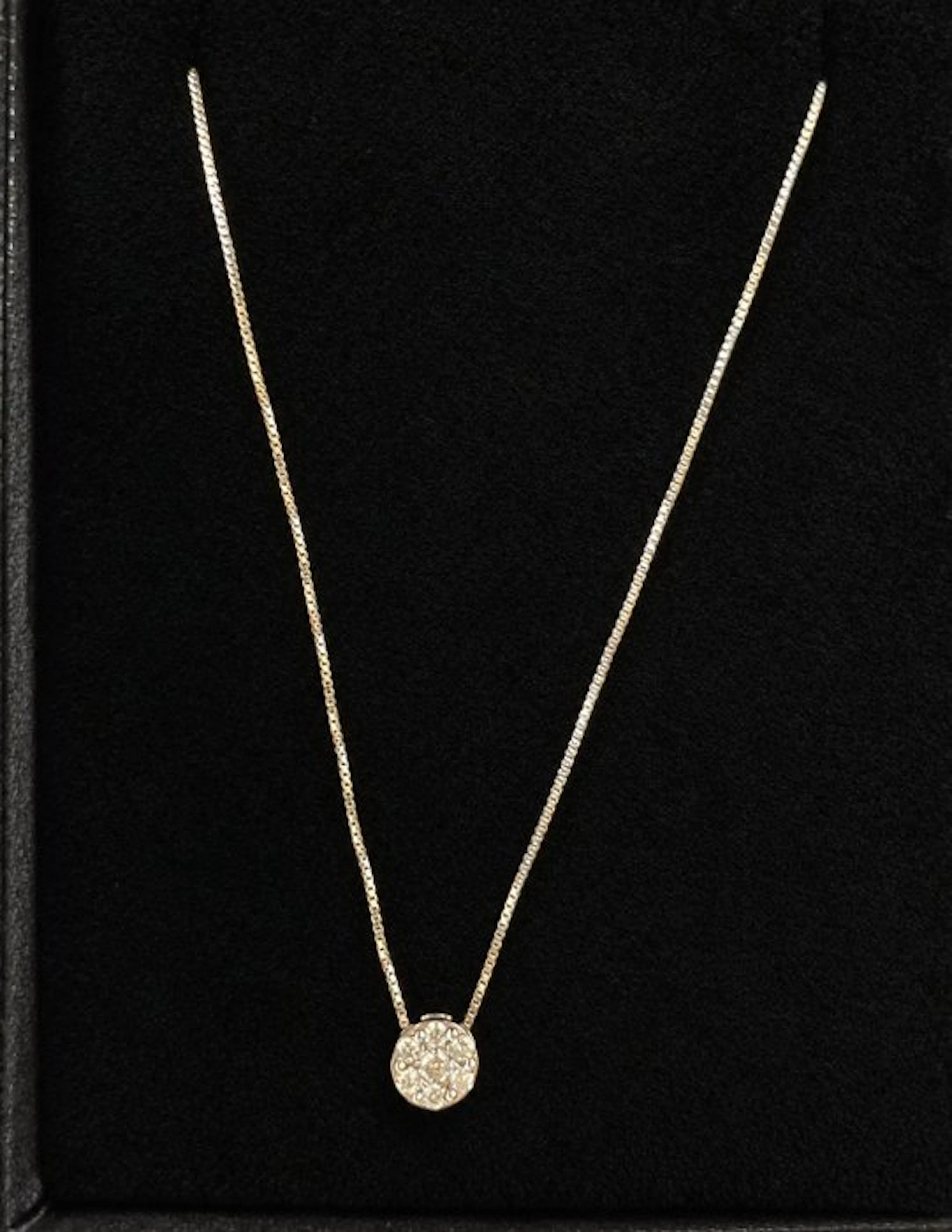 Necklace with pendant - 18 kt. White gold Diamond (Natural) - Diamond
