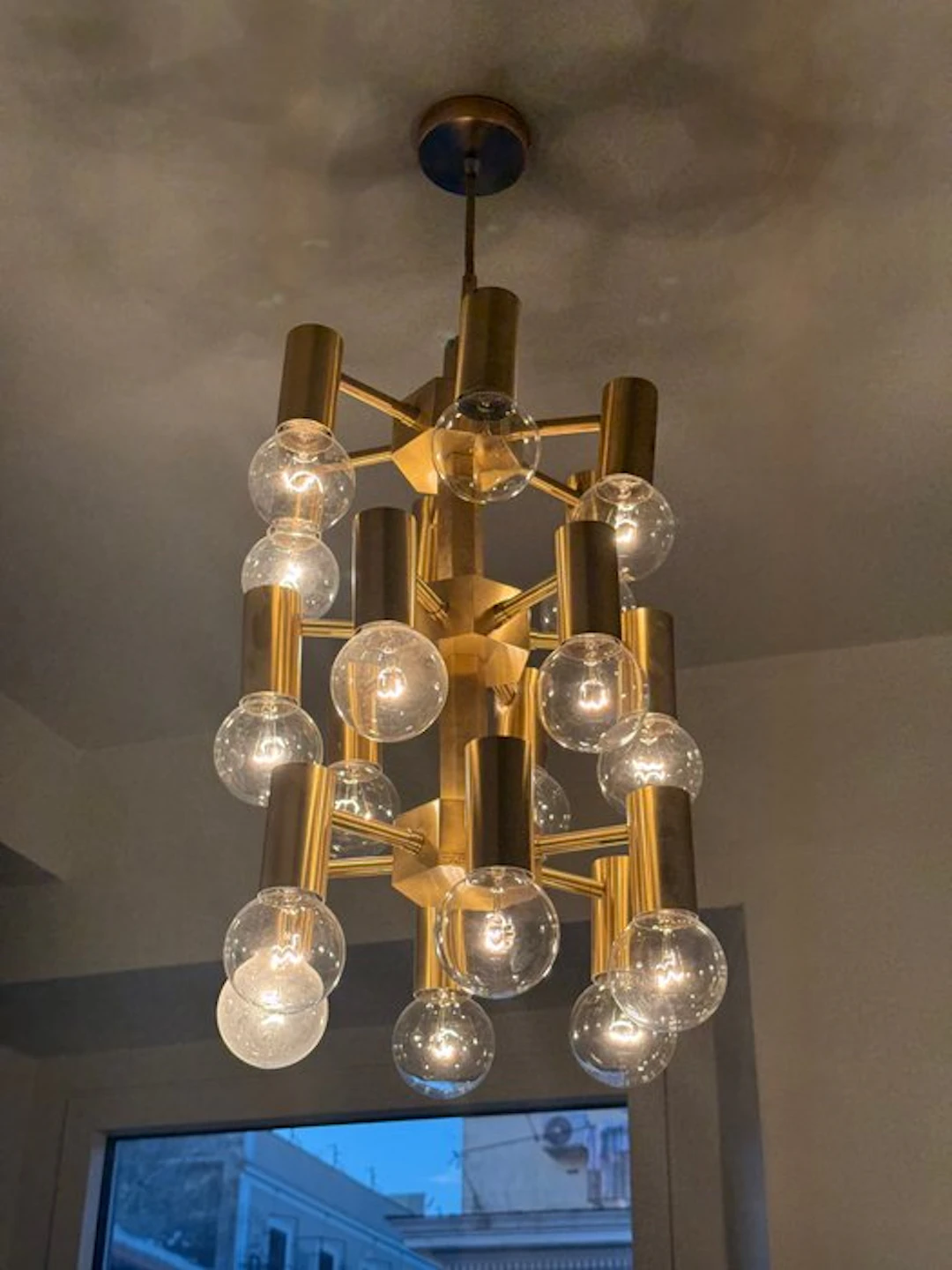 Paul Oehlmann Leuchten - Hanging lamp - Gilt brass