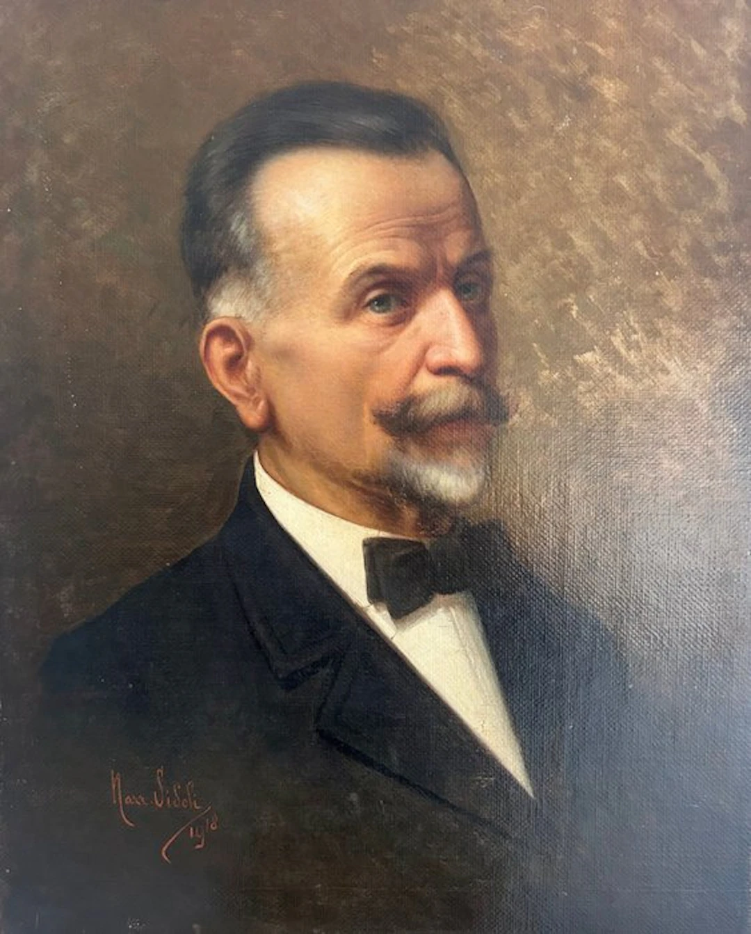 Nazzareno Sidoli (1879-1969) - Ritratto di gentiluomo (datato 1918)