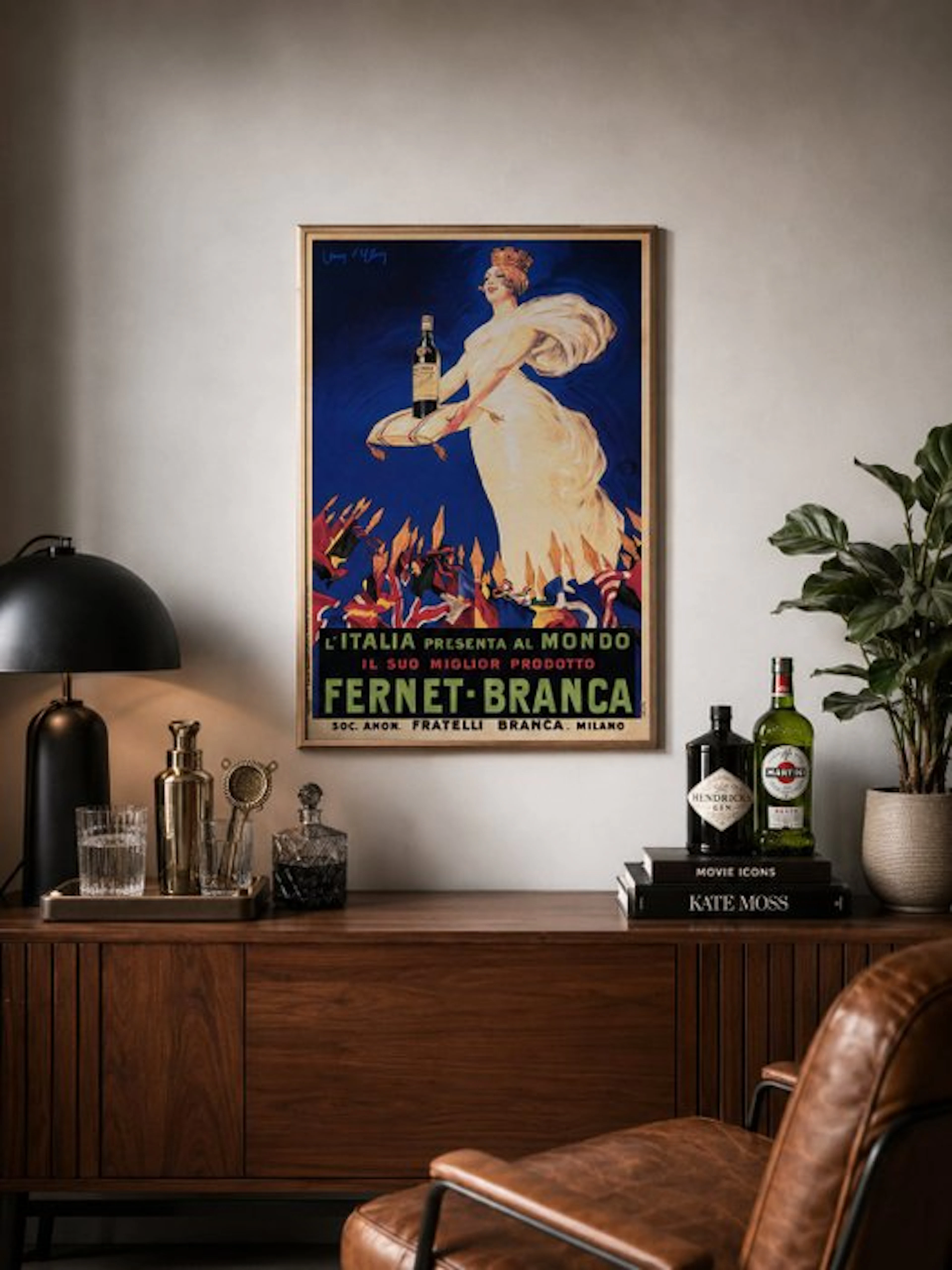 Jean d'Ylen - Fernet Branca – Manifesto pubblicitario - 1970s