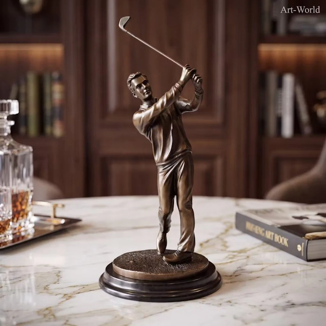 Statue, Exclusief sculptuur van een golfer 32.5 cm