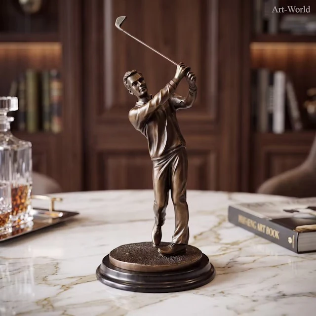 Statue, Exclusief sculptuur van een golfer 32.5 cm