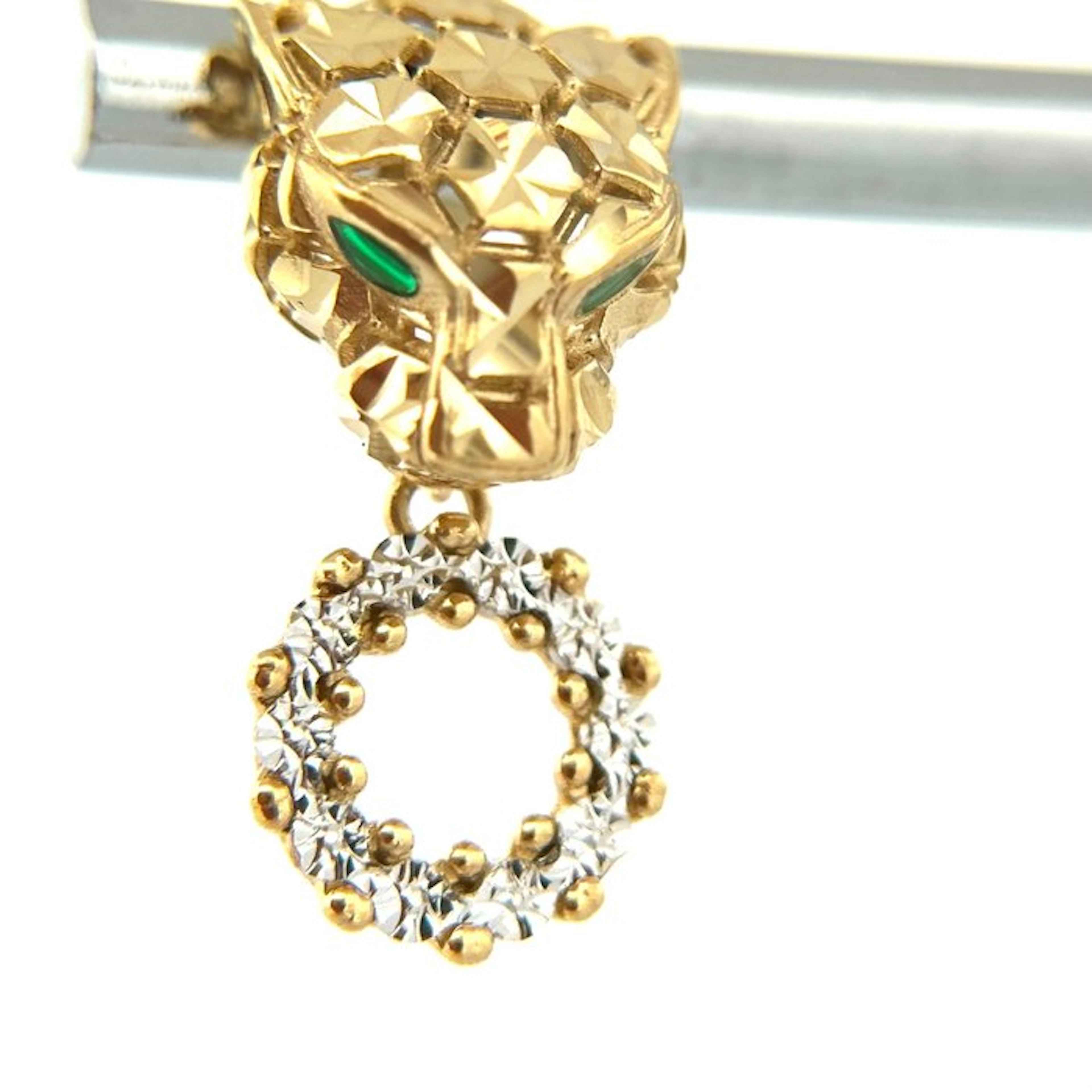 Earrings - 18 kt. Yellow gold - panther