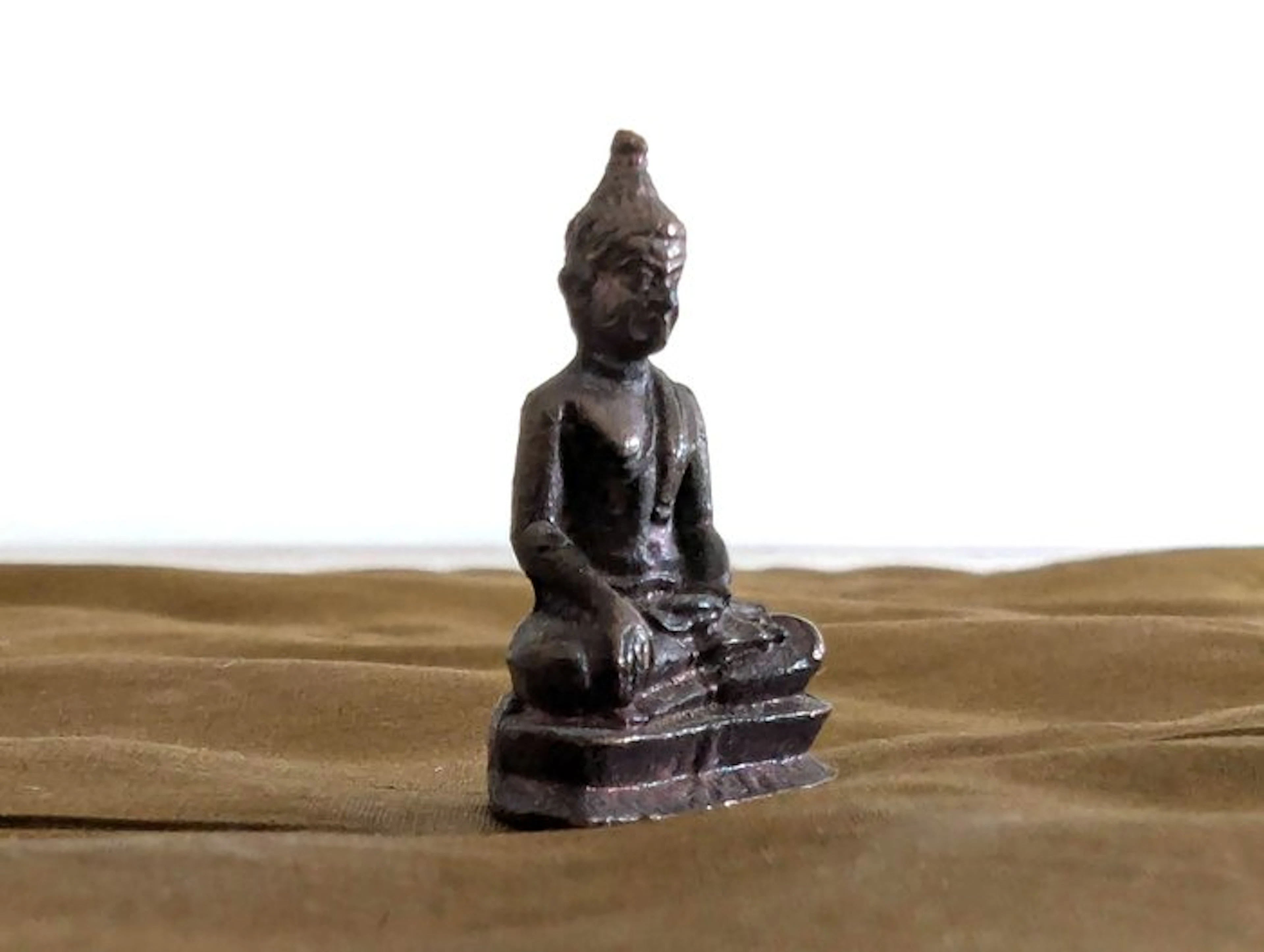 Miniature Bronze Buddha Shakyamuni - Late Ava or Pagan...