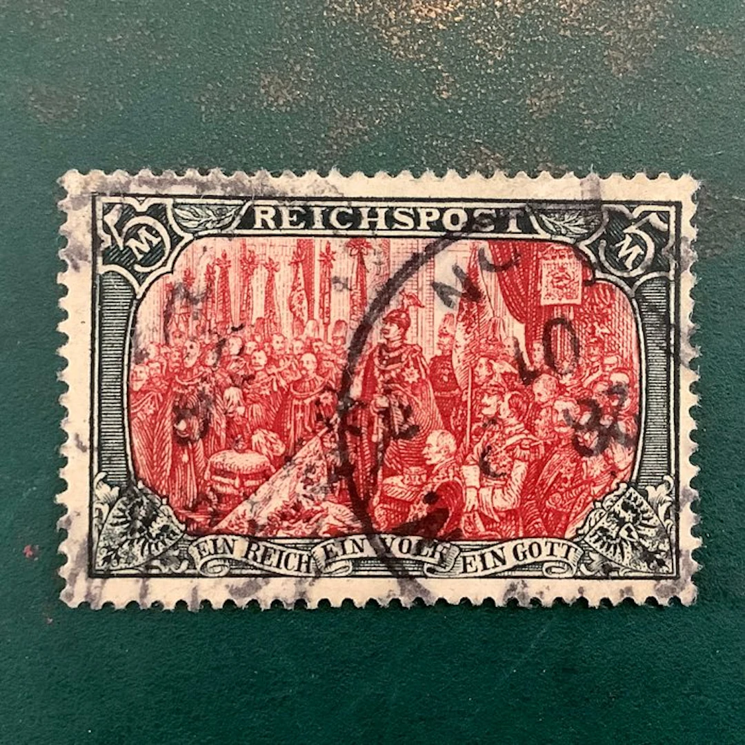 German Empire 1900 - 5 Mark Reichspost Type II - Michel 66 II