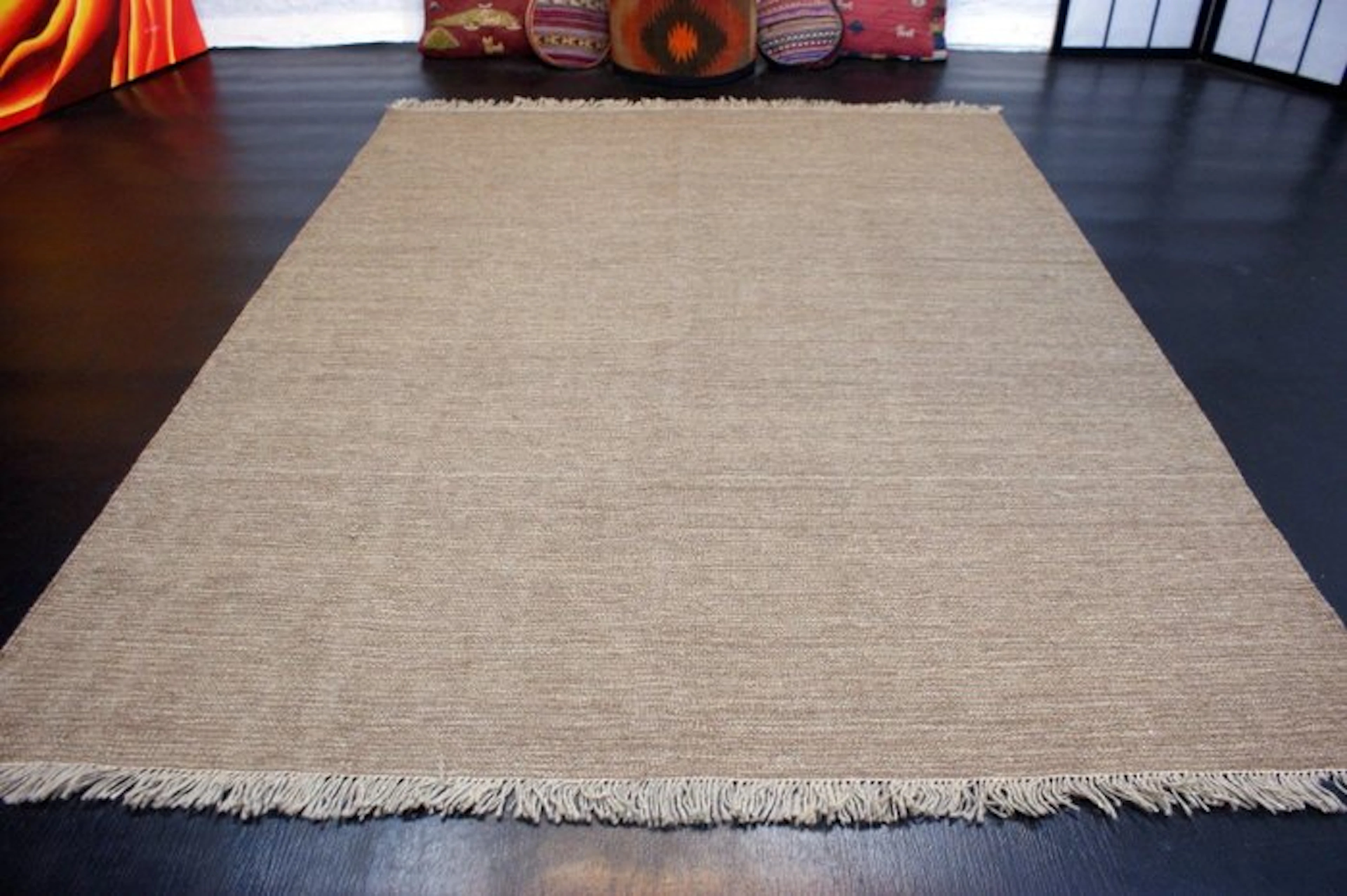 Handwoven Turkish Kilim vintage rug