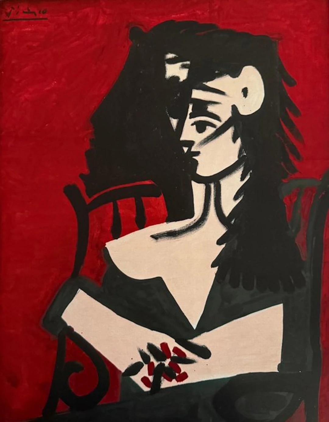 Pablo Picasso (1881-1973) - "Jacqueline a Mantil, 1959”. Gesigneerd