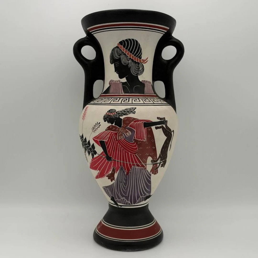 NO RESERVE PRICE - Menade che stringe una pantera - Vase...