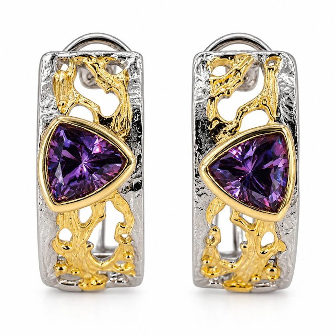No reserve price - Earrings Gold-plated