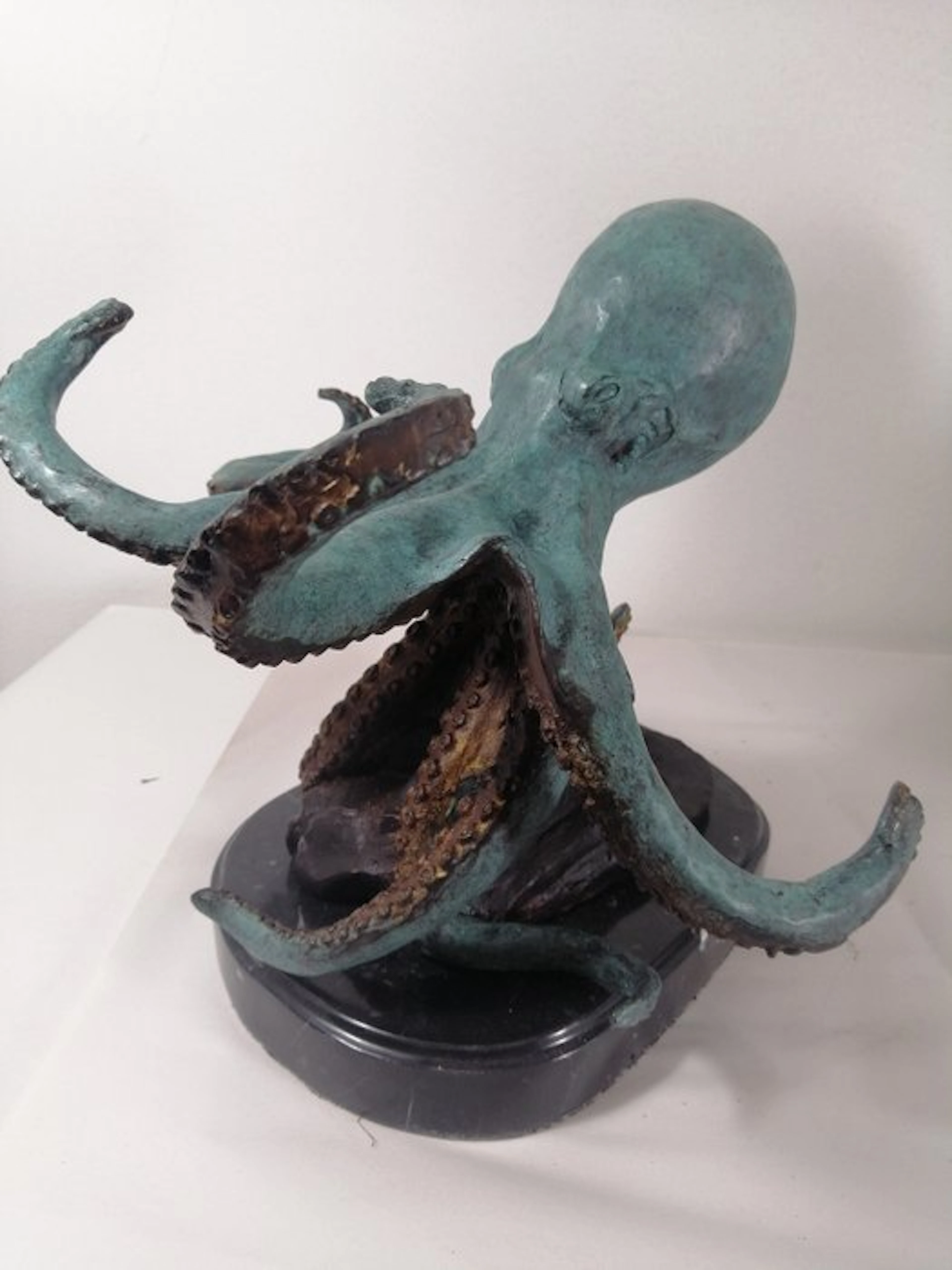 Sculpture, Octopus - 35 cm - Cold painted bronze