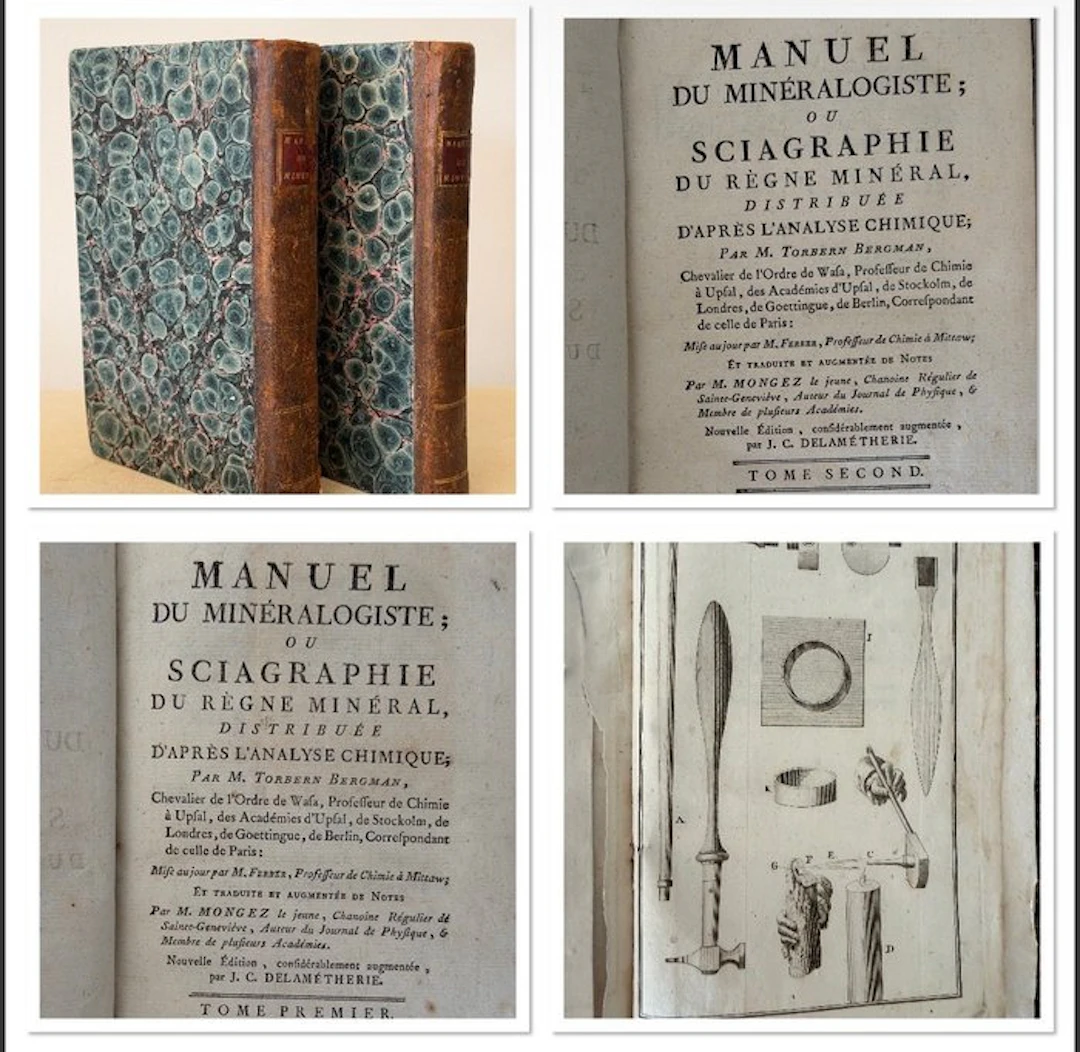 Tornen Bergman/Delamétherie - Manuel du Minéralogiste - 1792