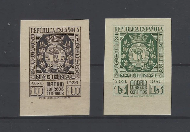Spain 1936 - Madrid Philatelic Expo - Edifil nº 727/28