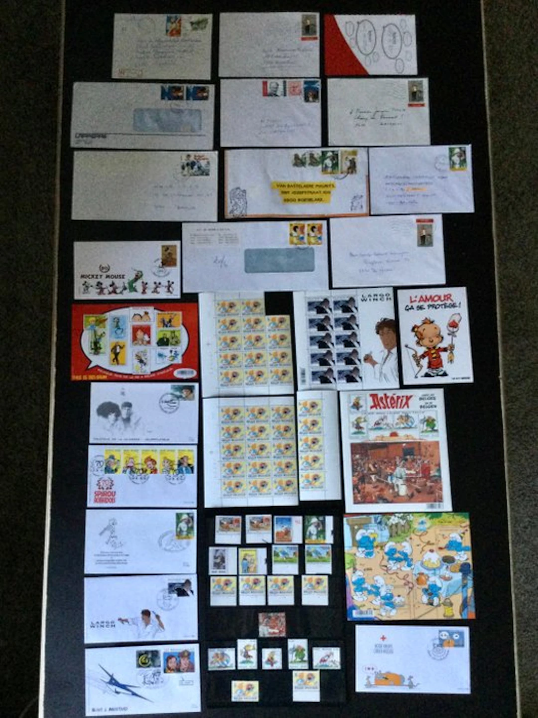 Belgium 1970/2000 - Set of stamps, comic-book theme. - COB