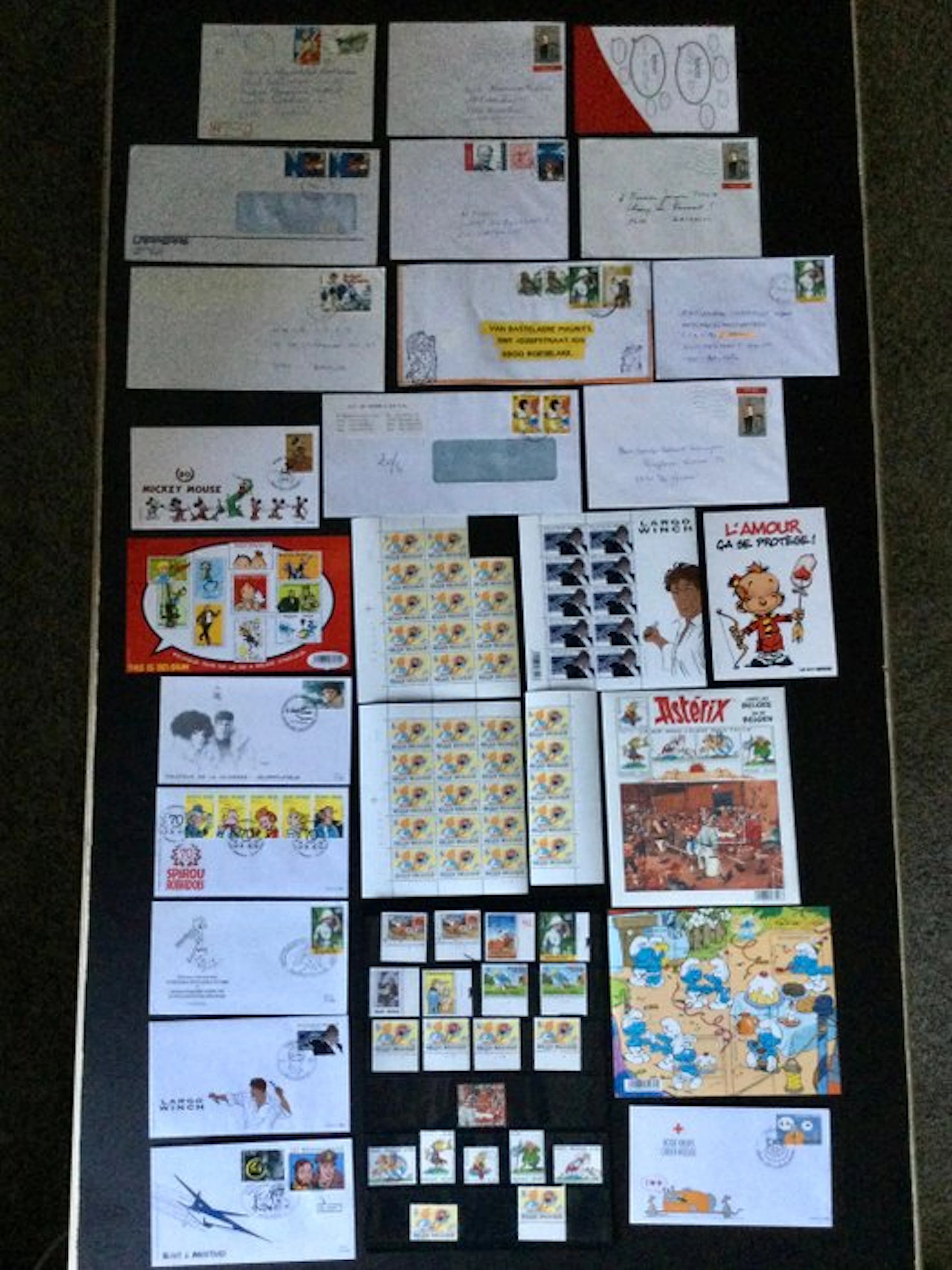 Belgium 1970/2000 - Set of stamps, comic-book theme. - COB