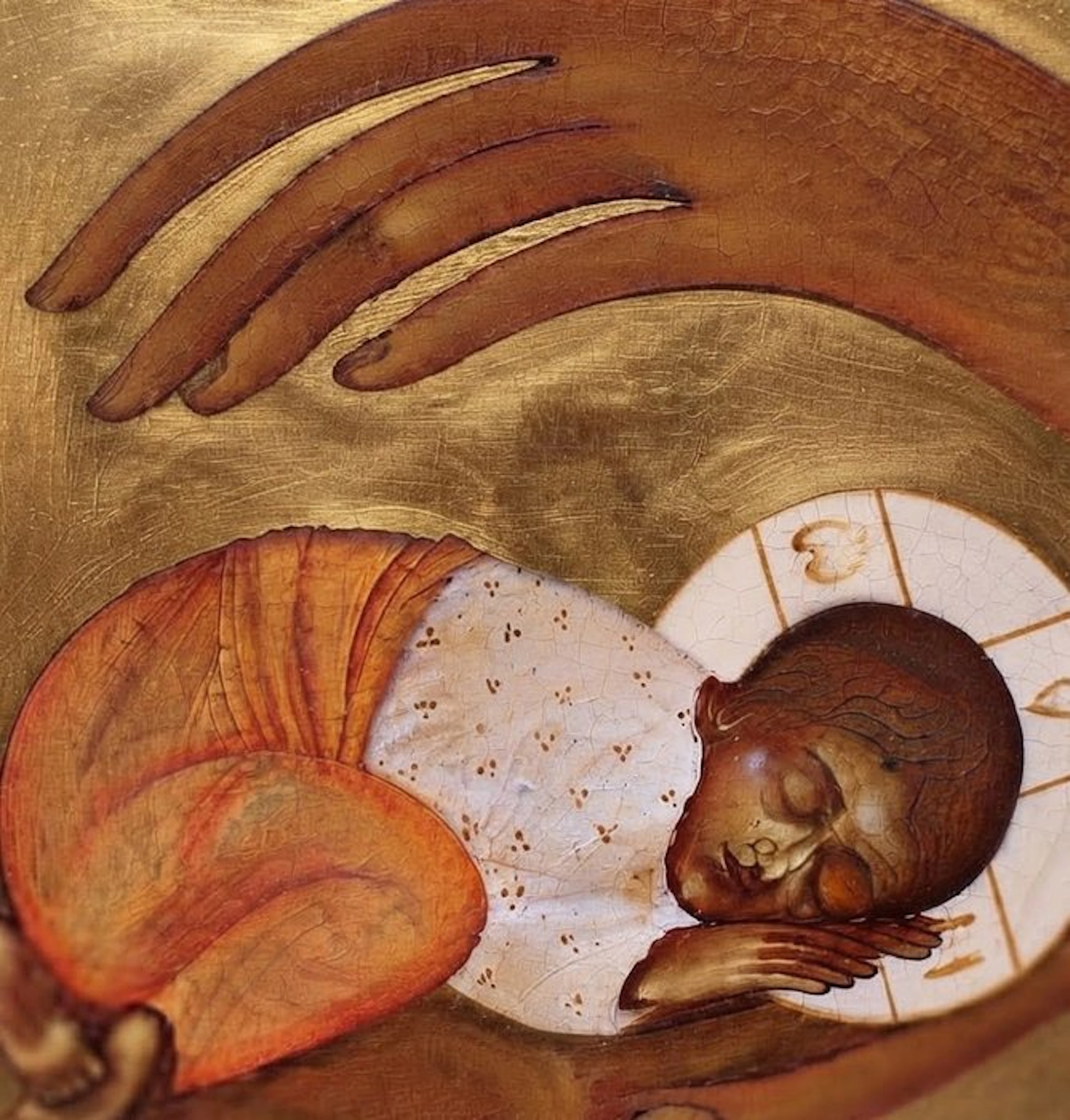 Palumbo M. (XX) - Icona Sacra Gesù Bambino dorme tra le mani di Dio
