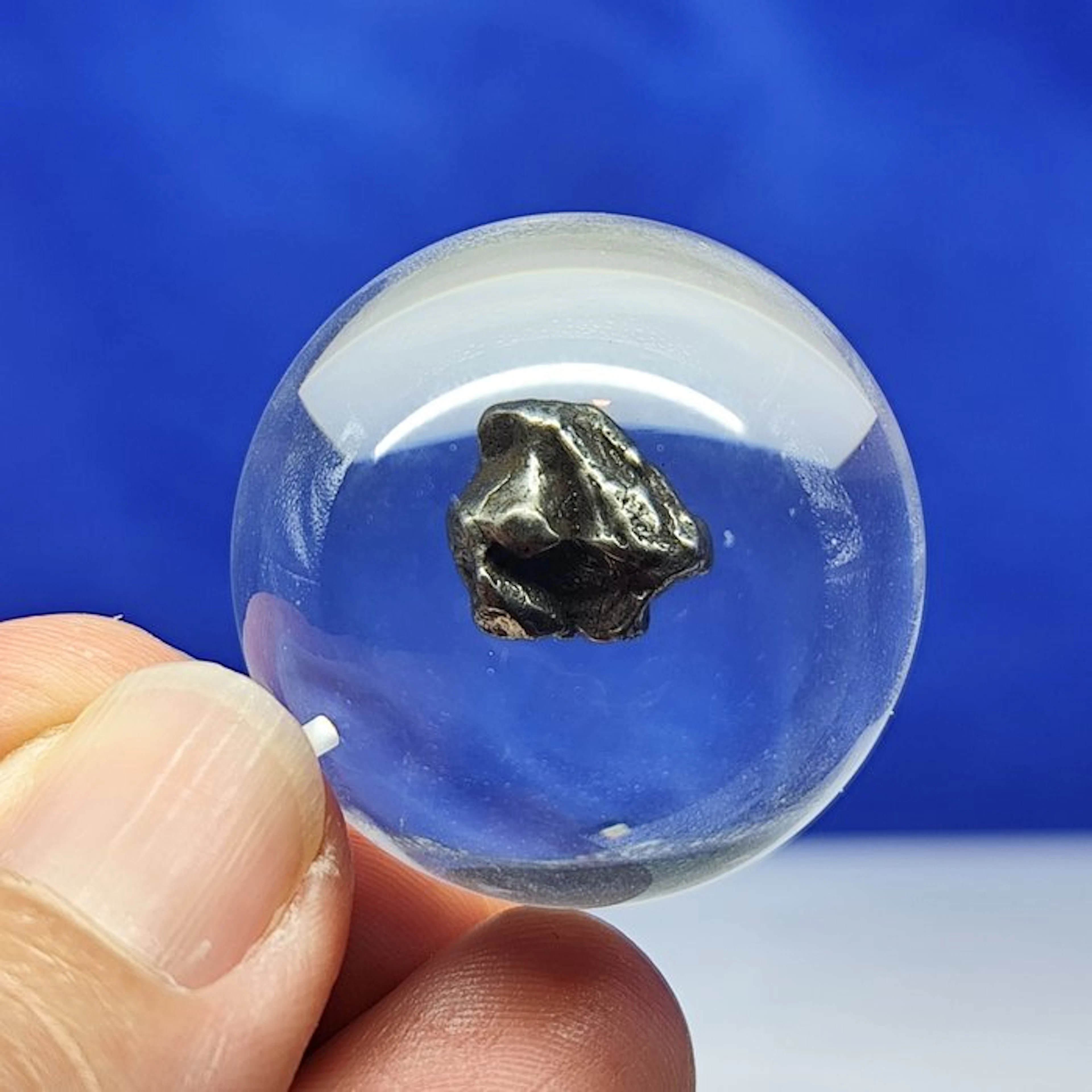 Authentic METEORITE KEY RING. CAMPO DEL CIELO (Argentina, 4,500 years). - 34 g
