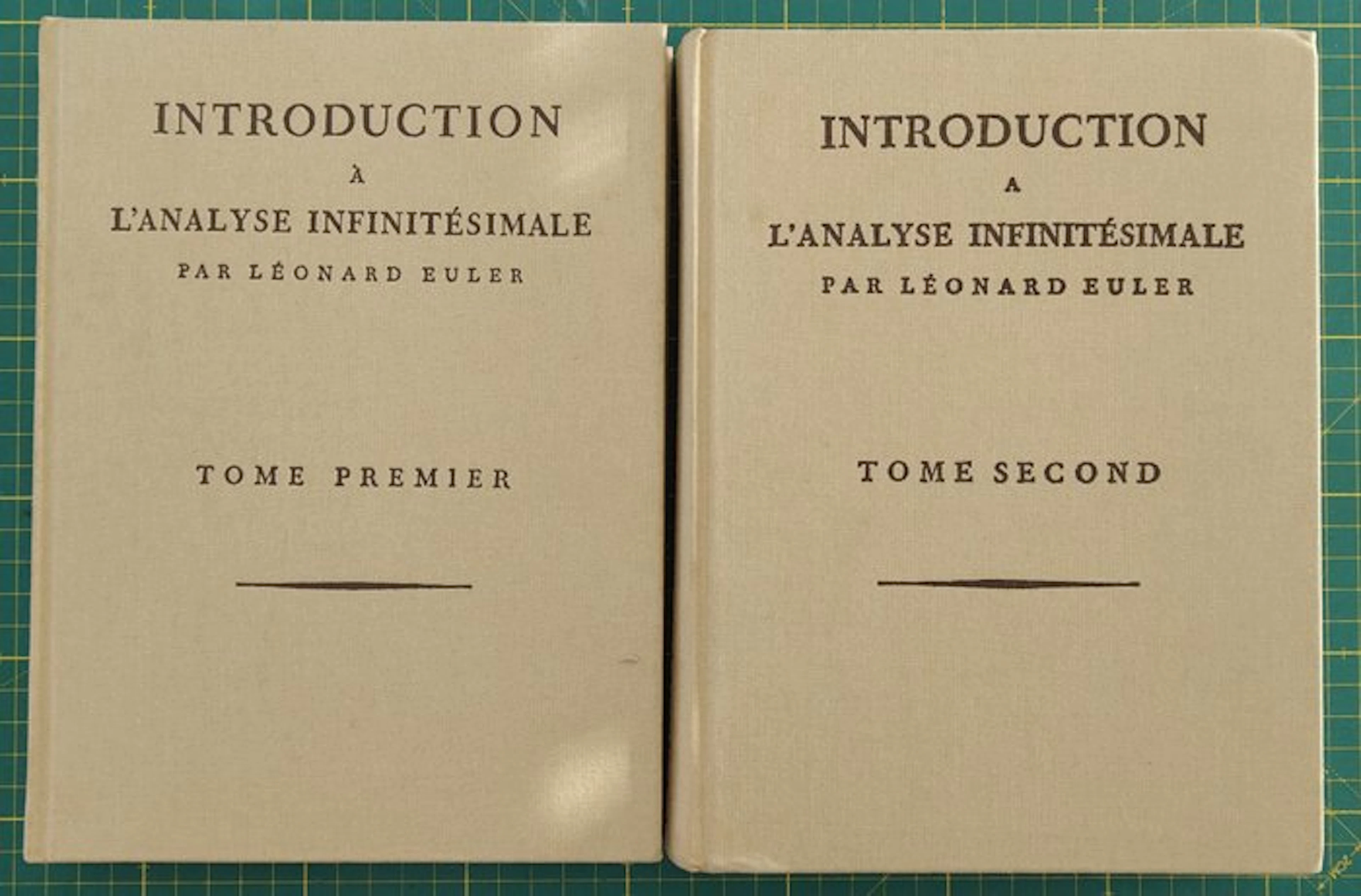 Leonhard Euler - Introduction à l'analyse infinitésimale. - 1987-1988