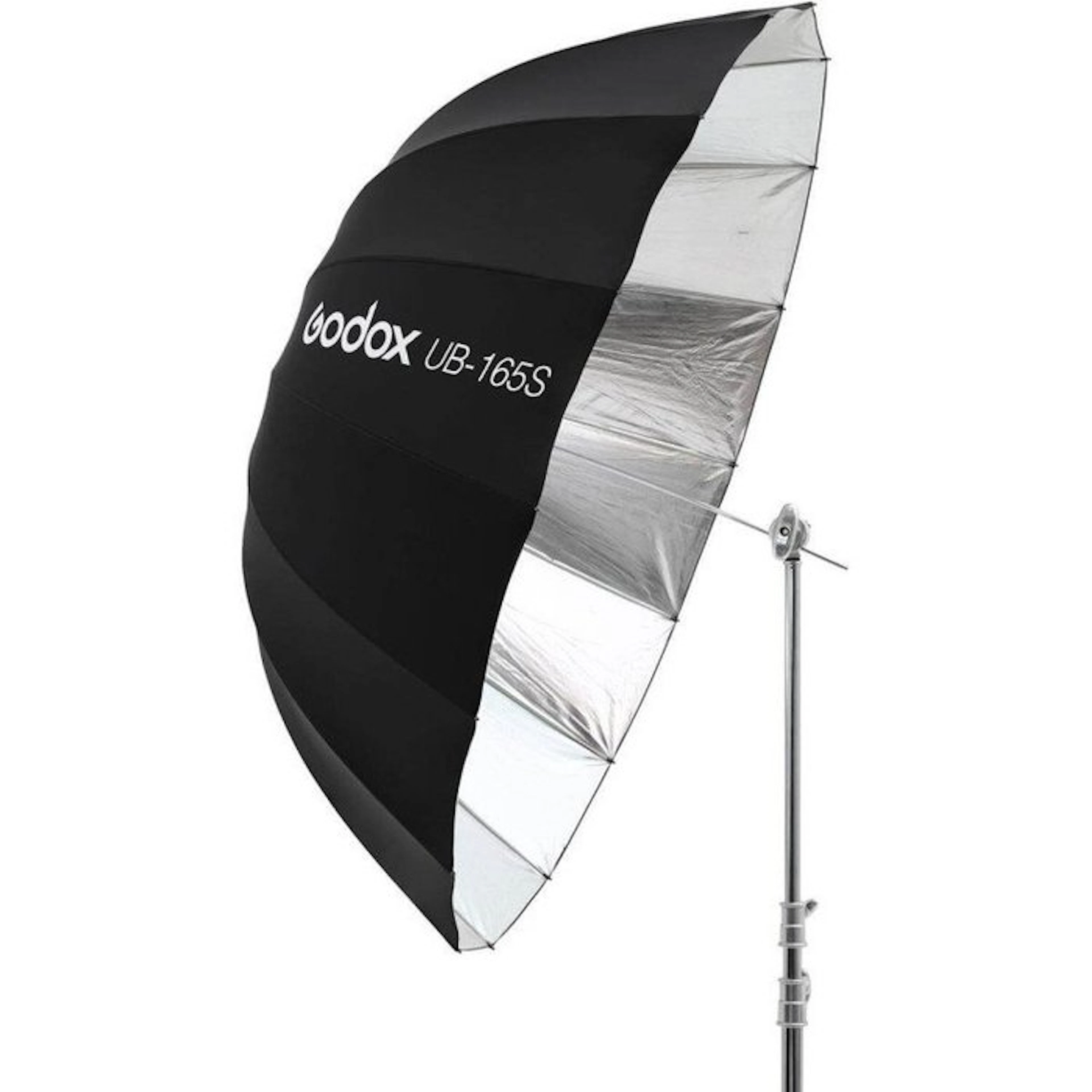 Godox UB-165S Parabolische Paraplu Zwart/Zilver (165cm) (9179) Studio lights