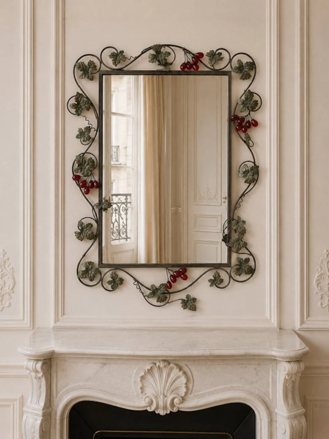 Wall mirror - Iron - French Art Deco