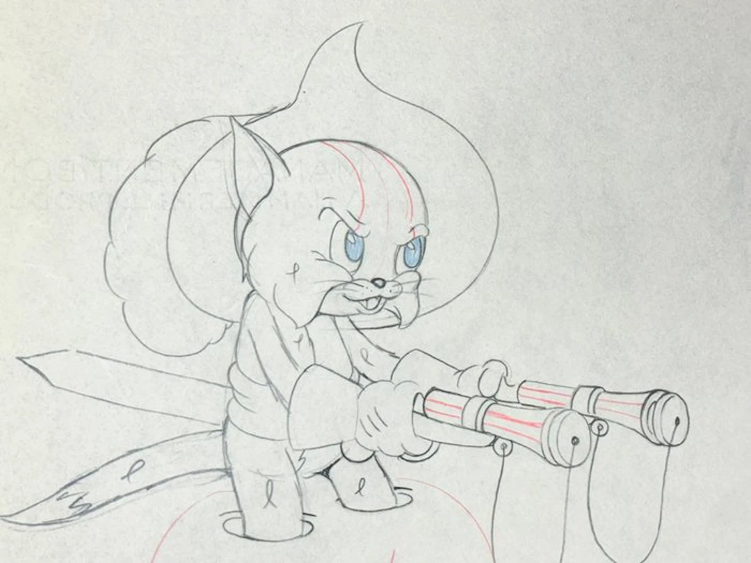Walt Disney – Ambrose Animation Drawing - The Robber Kitten (1935)