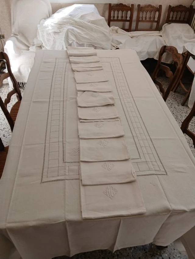 Tablecloth (12) - 250 cm - 175 cm - French table service