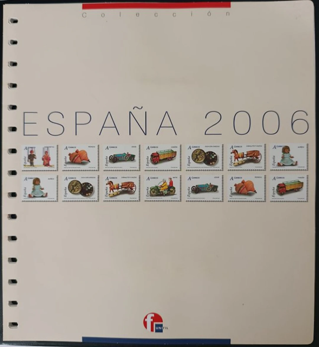 Spain - Stamps, HB, Year 2006 Complete. Mounted on Unifil leaves.