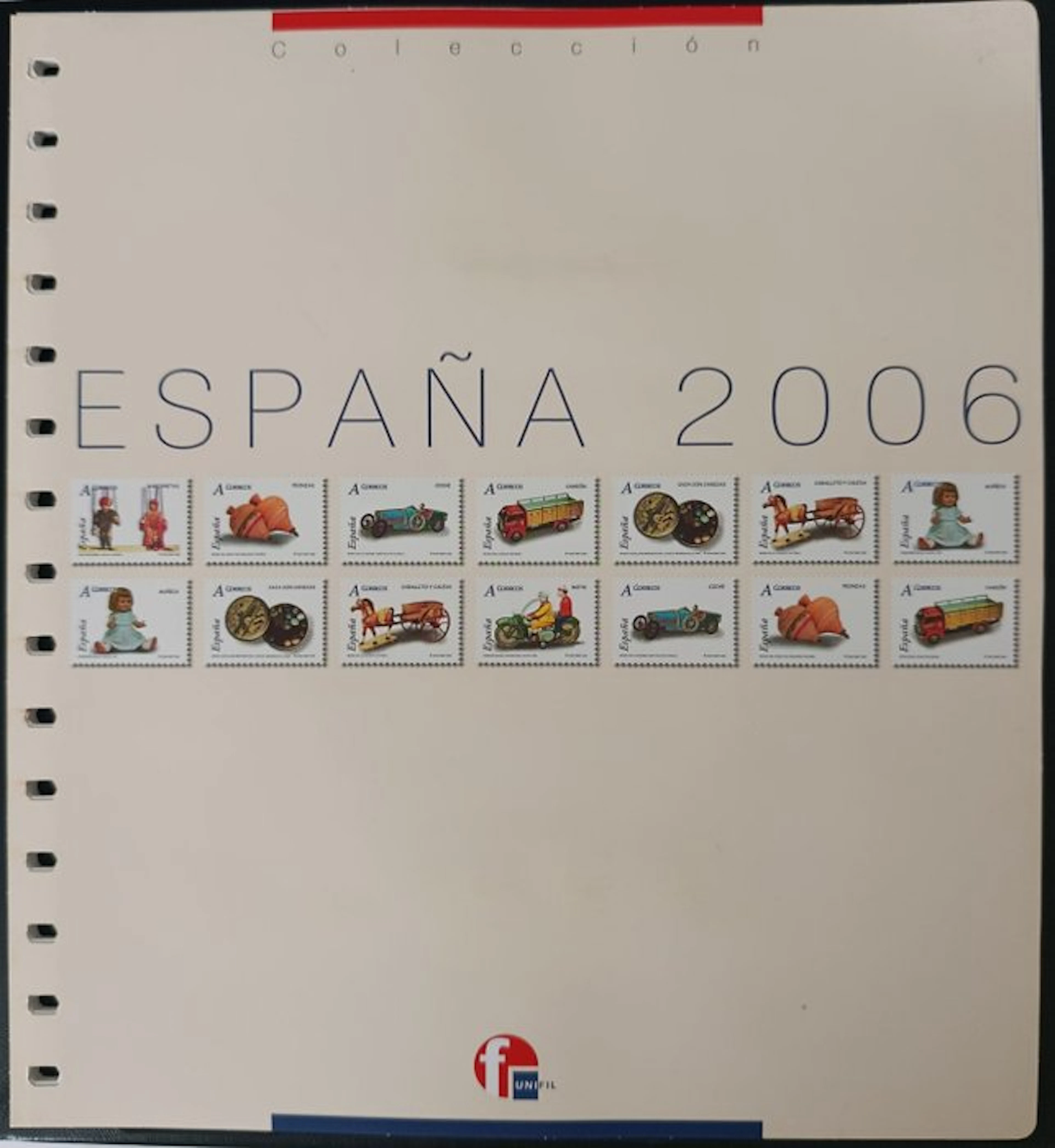 Spain - Stamps, HB, Year 2006 Complete. Mounted on Unifil leaves.