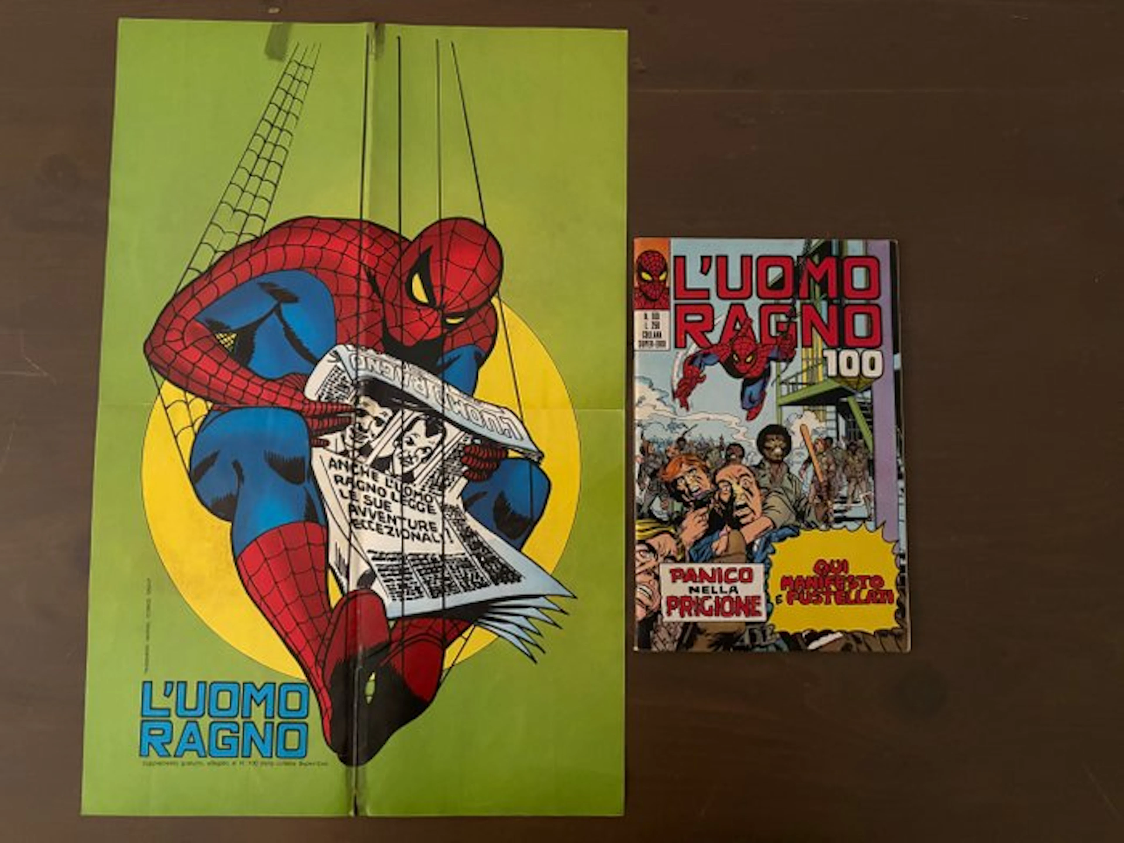 Uomo Ragno n. 100 - con manifesto - 1 Comic - First edition - 1974