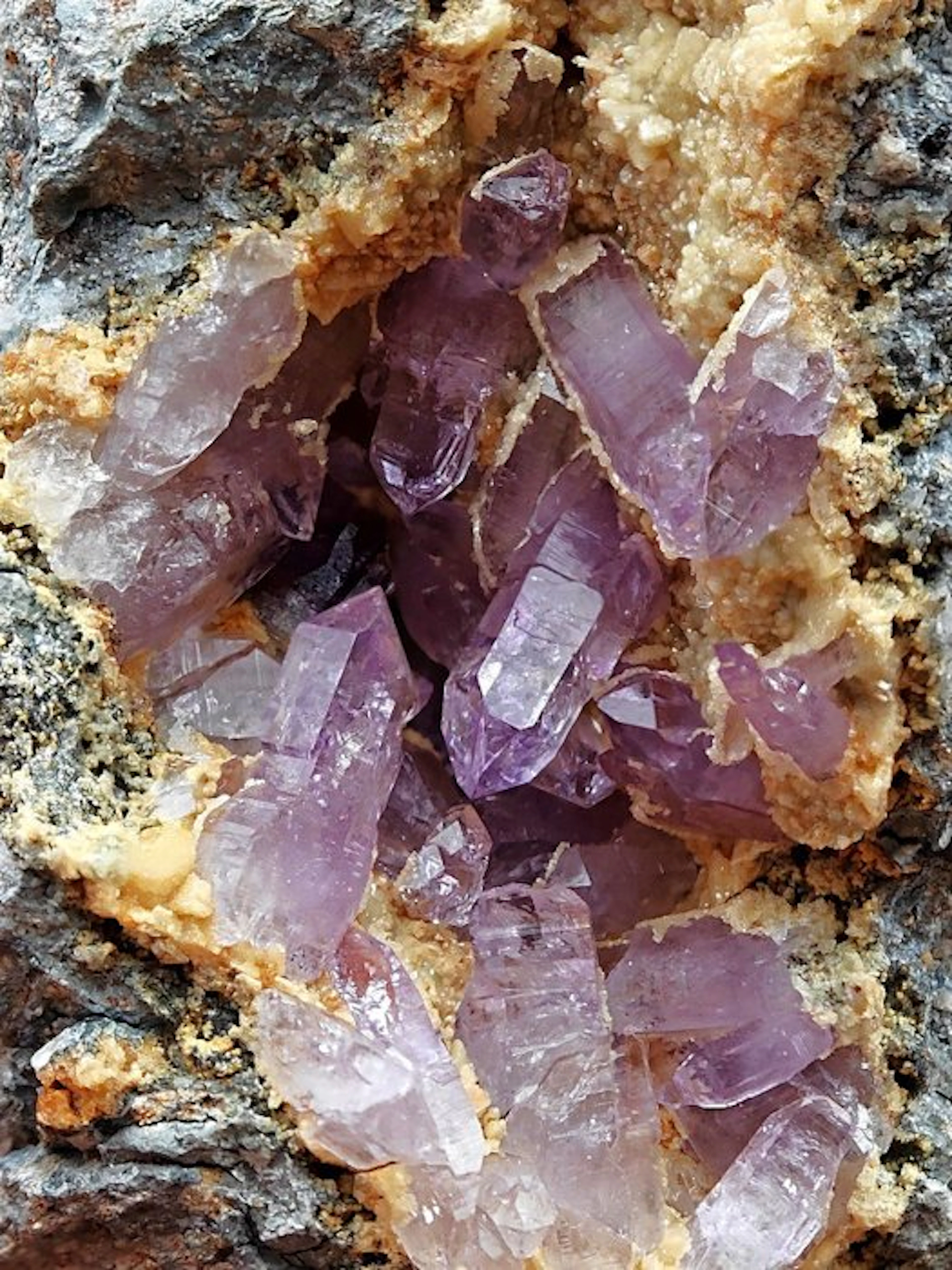 Rare amethyst scepter with ankerite