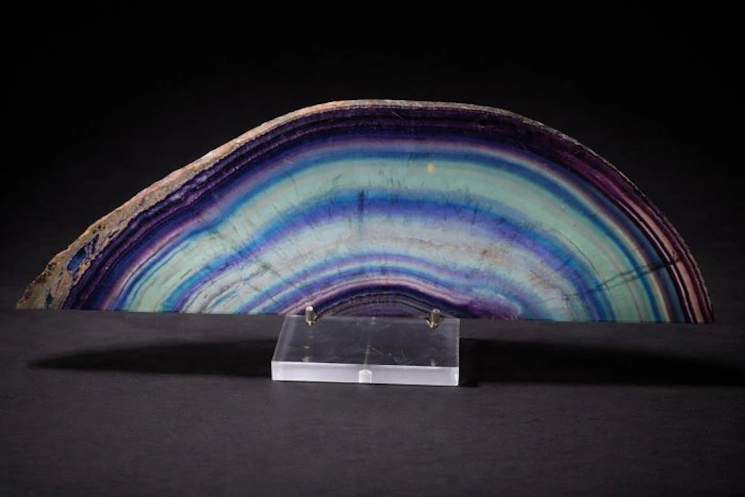 Extraordinary Rainbow Fluorite Slice – A Natural Rainbow...